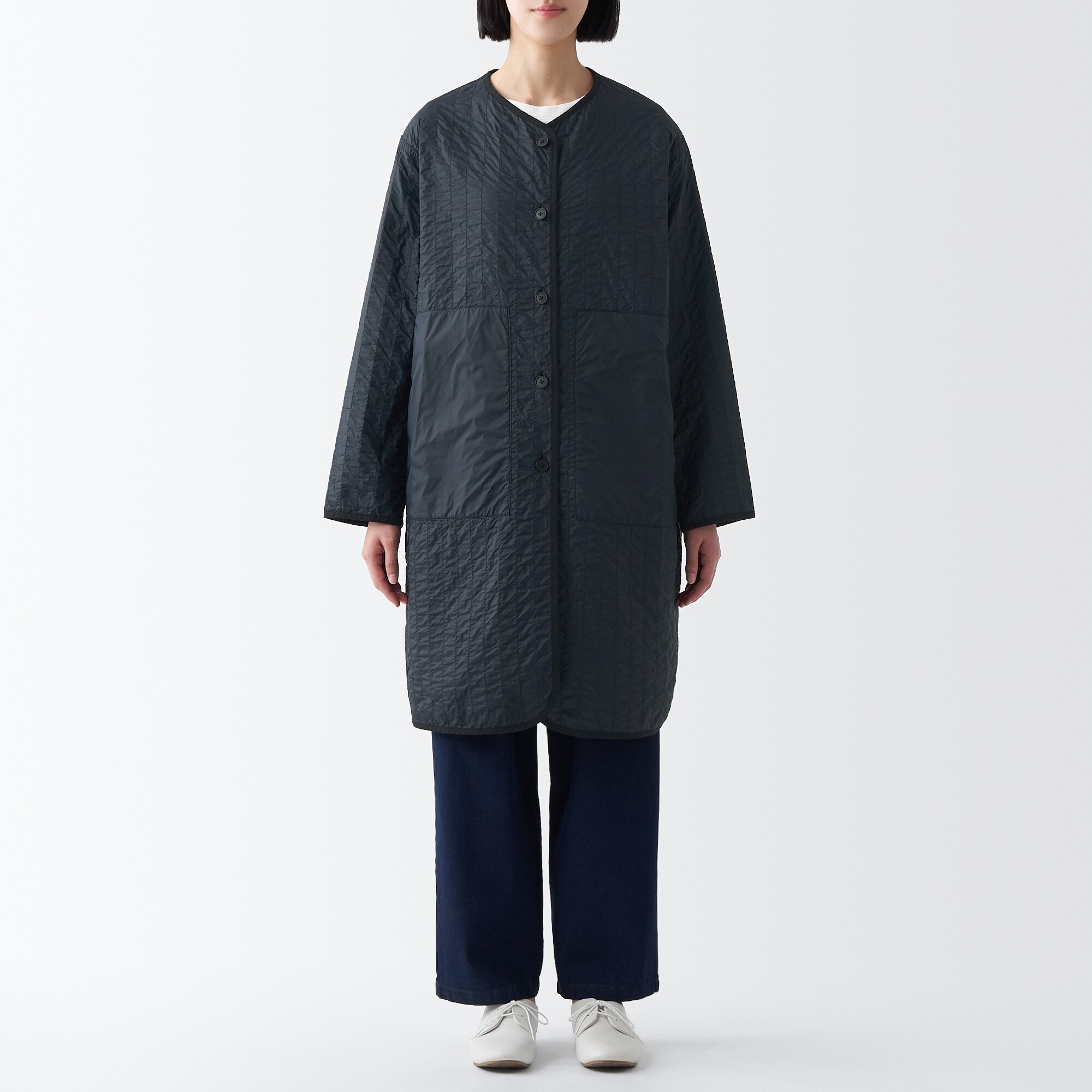 リバーシブルキルトコート