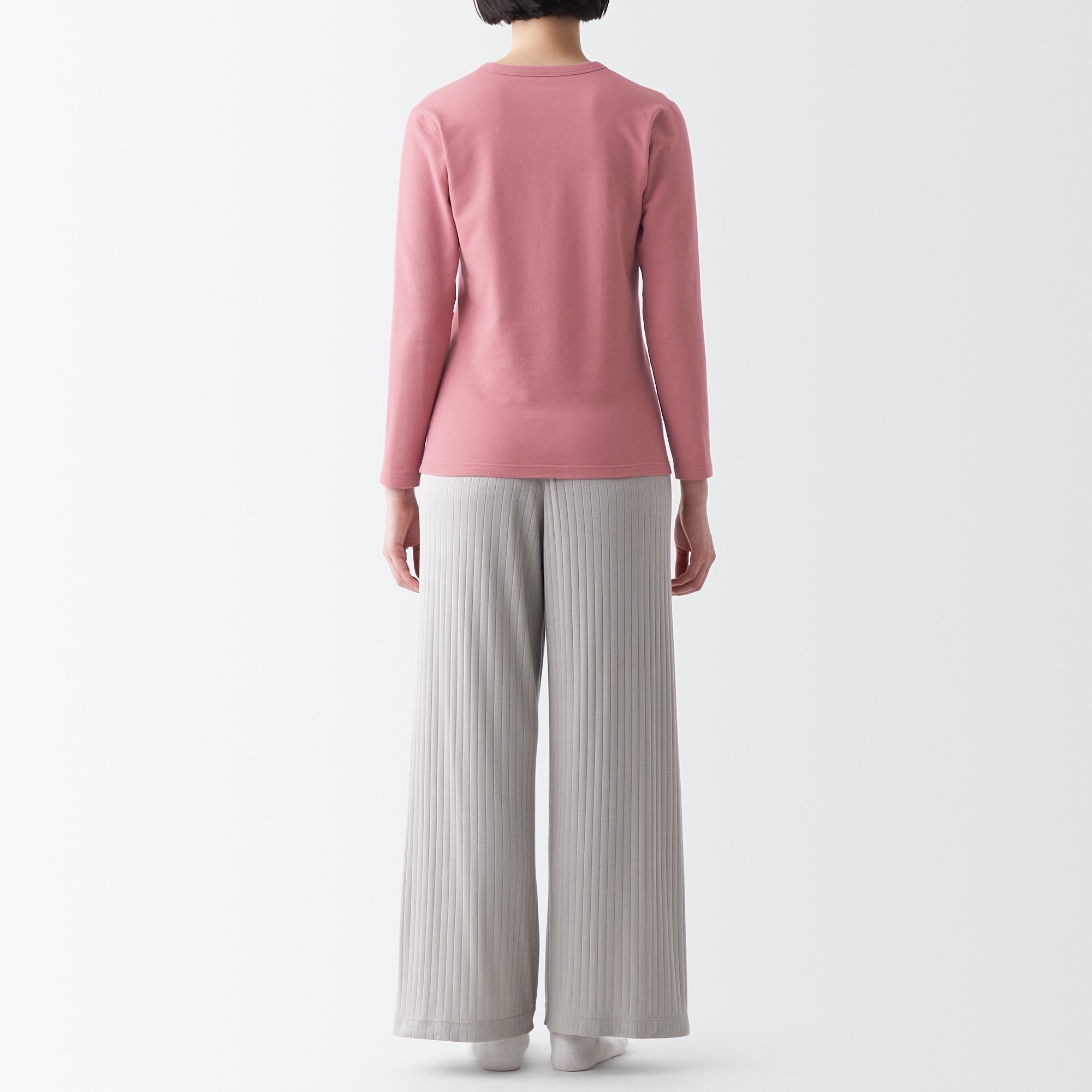 あったか綿　厚手　クルーネック長袖Ｔシャツ