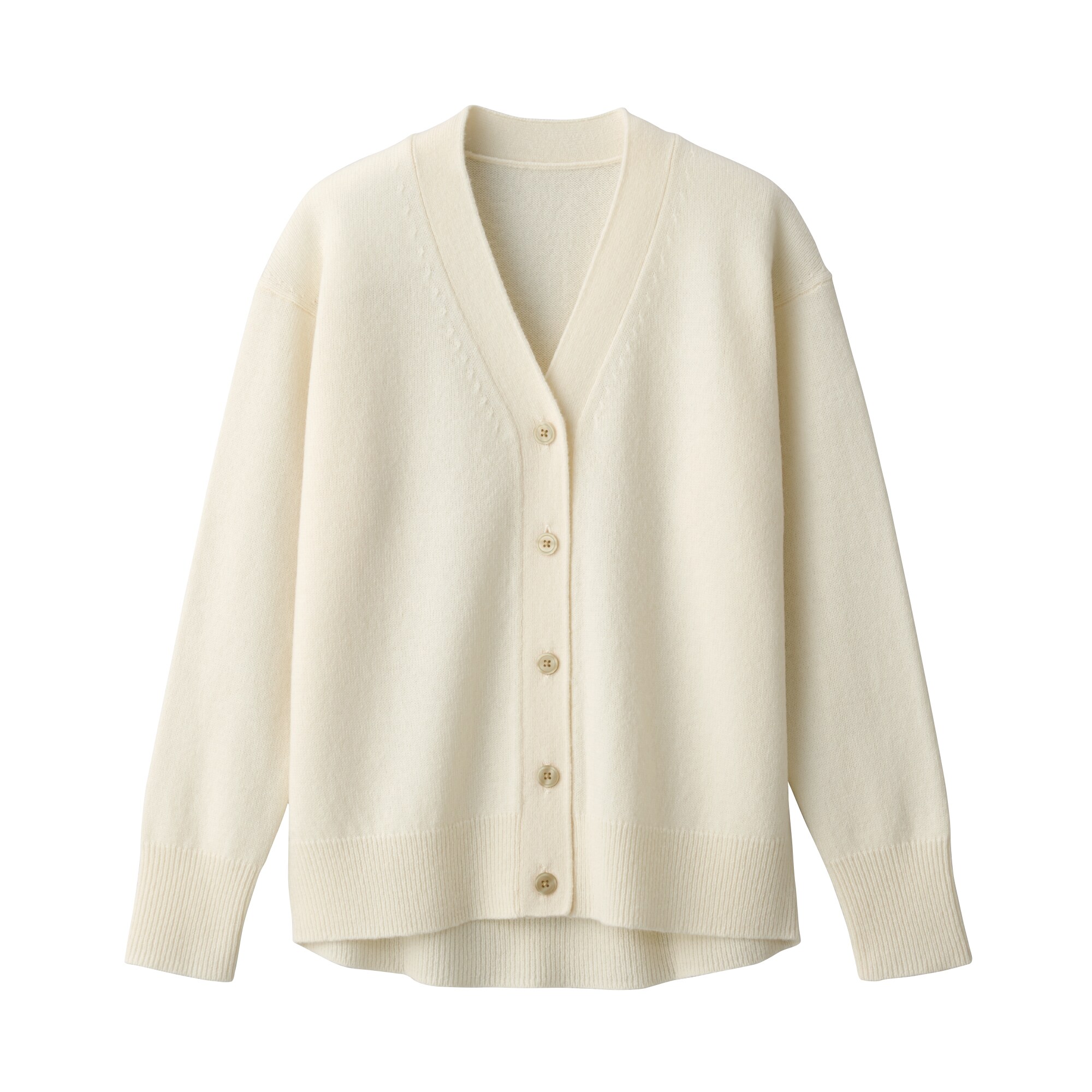 ウールミドルゲージＶネックカーディガン