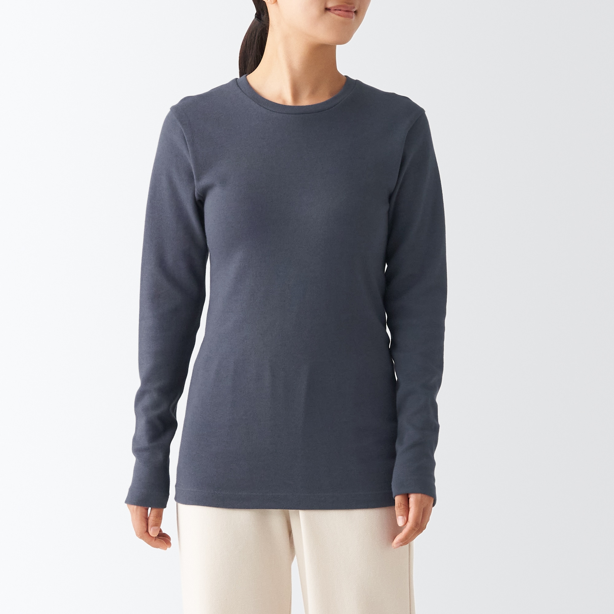 あったか綿　ウール　長袖Ｔシャツ