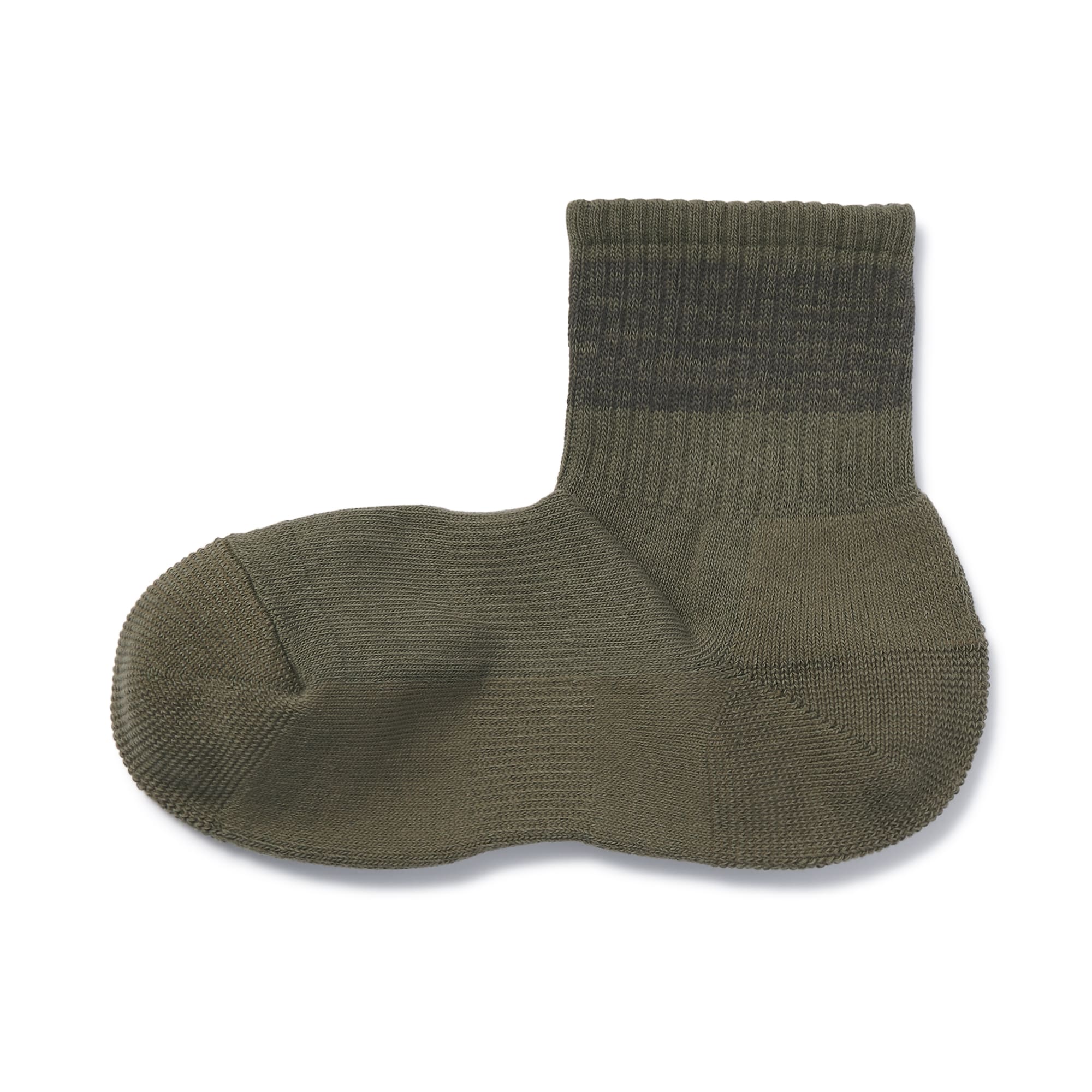 足なり直角　パイル編み　厚手ショート丈靴下（配色／紳士）