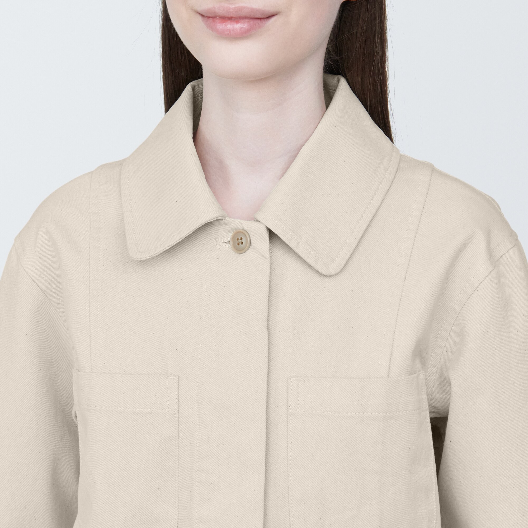 婦人　木の実から作ったカポック混シャツジャケット