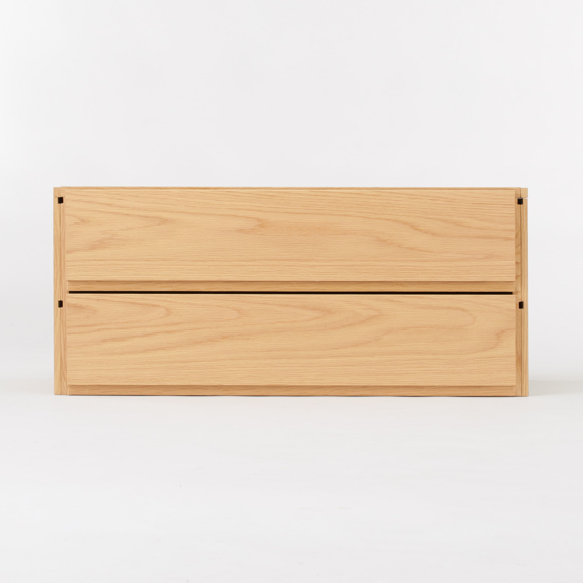 スチールユニットシェルフ用・ボックス・引出し・２段・オーク材