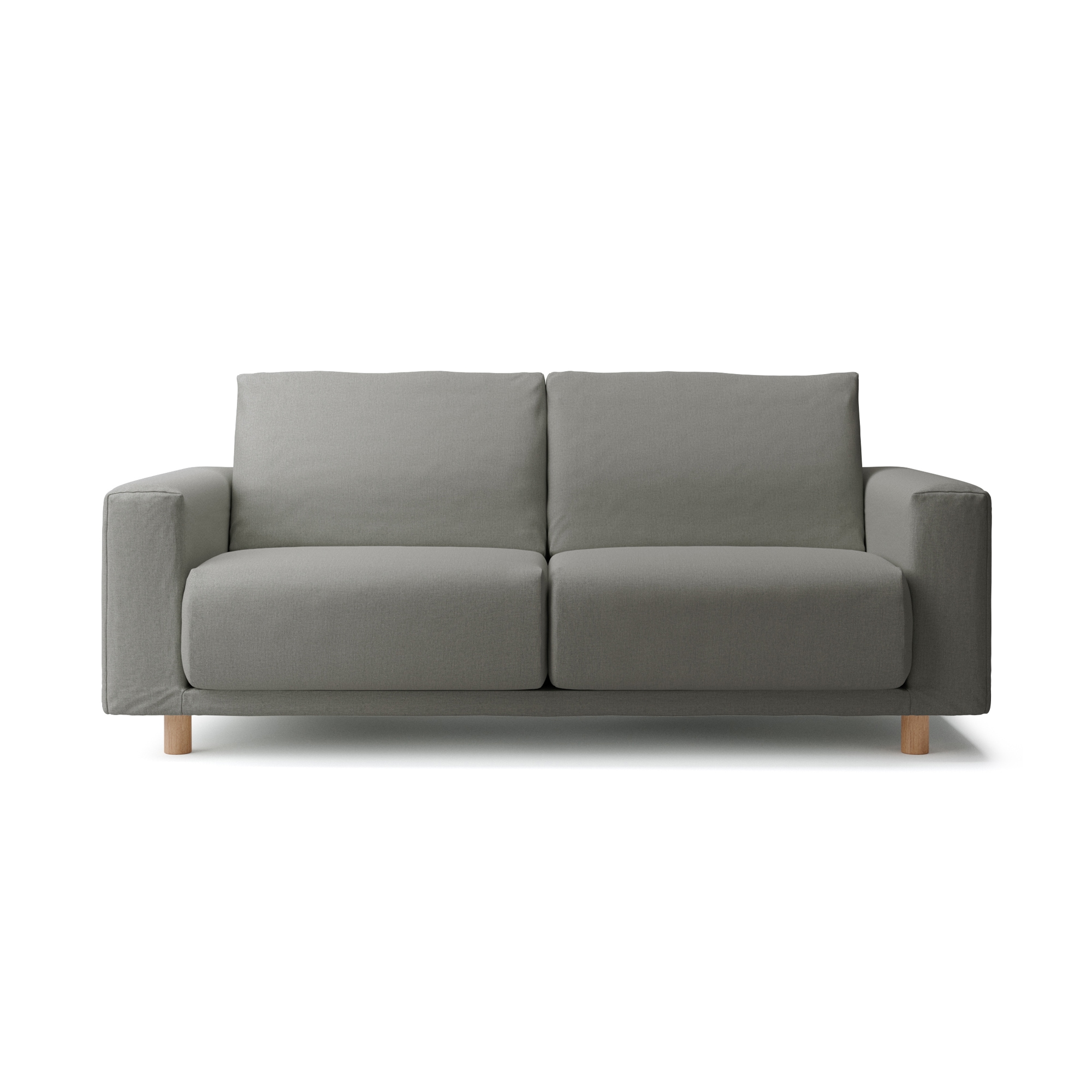 【カバー】綿麻バスケット織ソファ本体２．５シーターウレタンポケットコイル用カバーチャコール