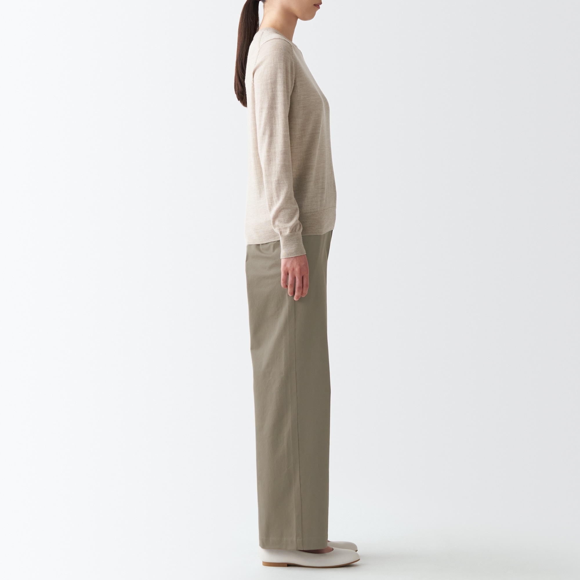 縦横ストレッチチノワイドパンツ（股下７３ｃｍ）旧サイズ対応・数量限定