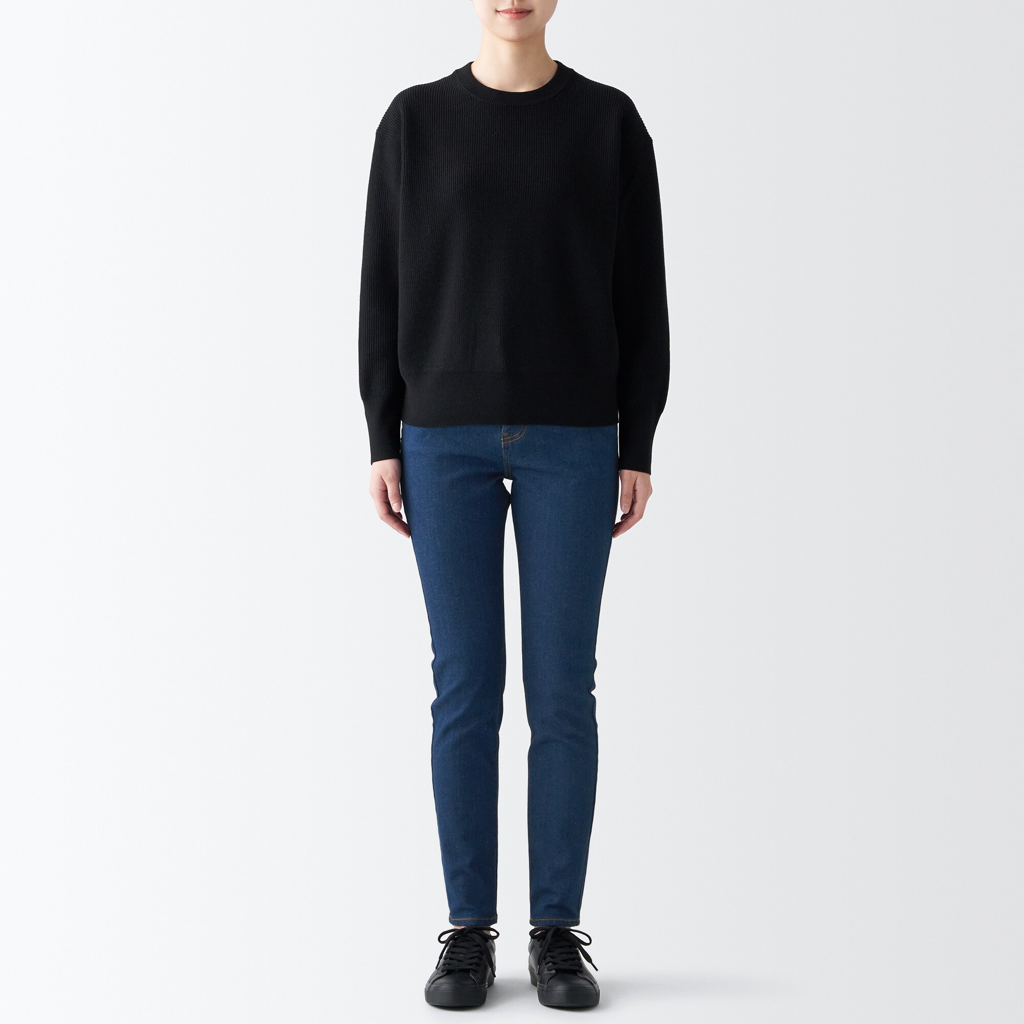 【スキニー】スーパーストレッチデニムスキニーパンツ（股下７０ｃｍ）ブルー