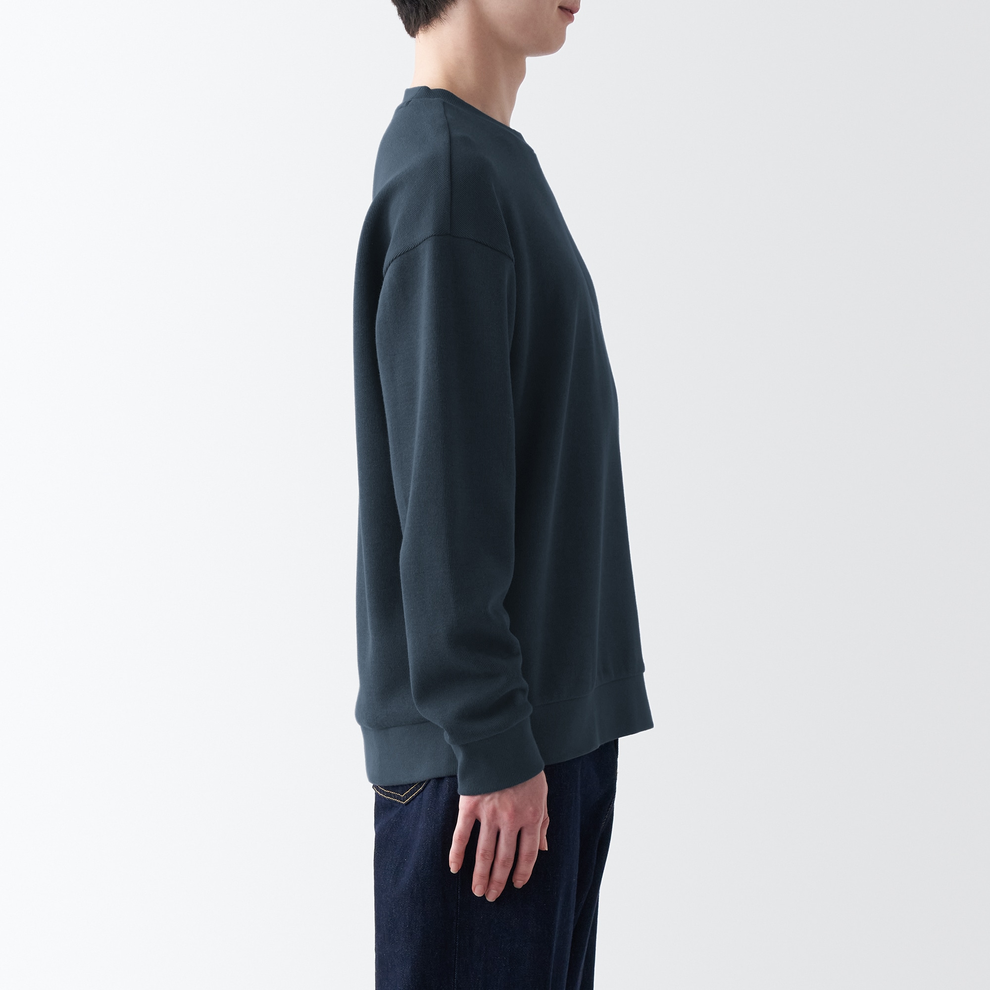 二重編みスウェットシャツ