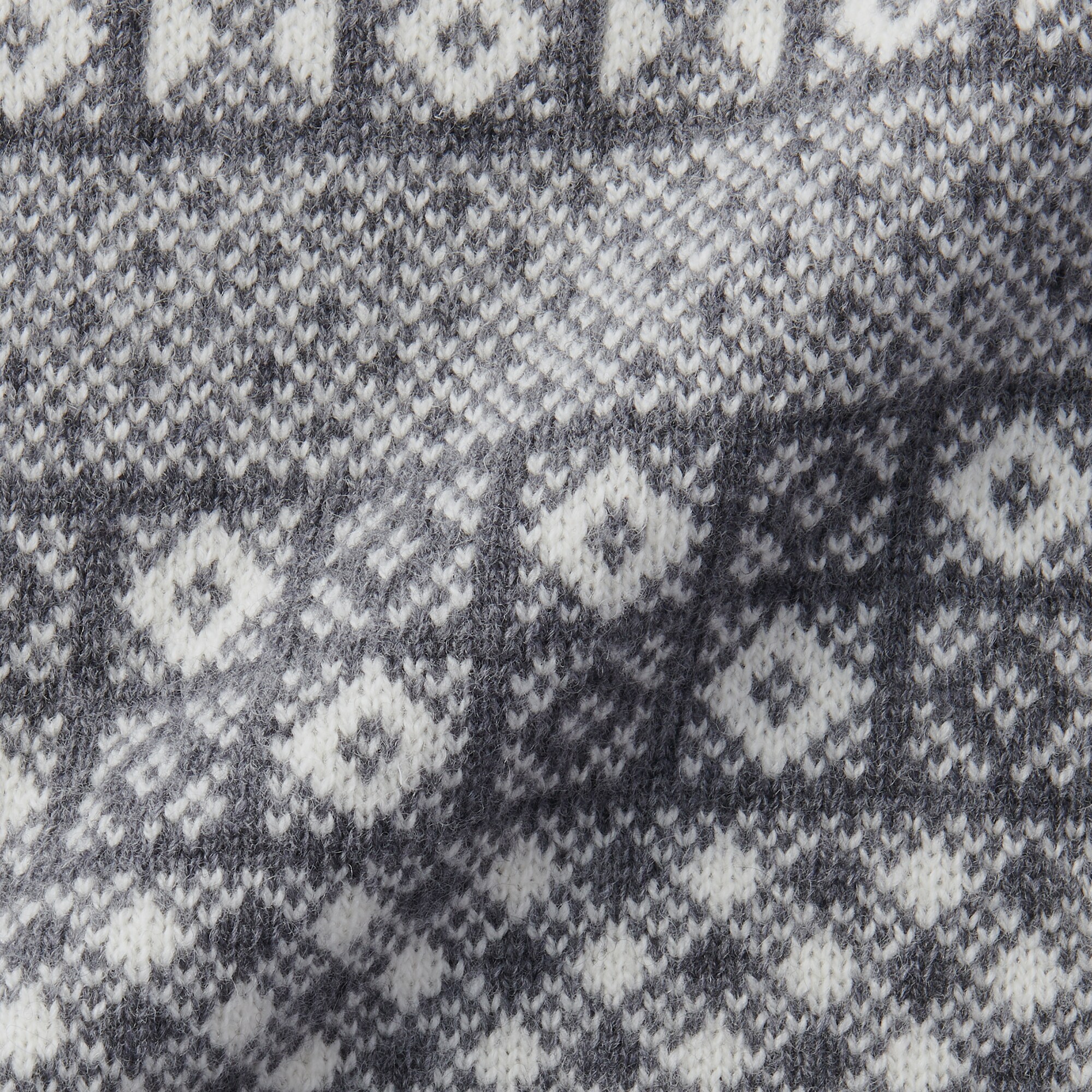 メリノウールジャカード編みＶネックベスト