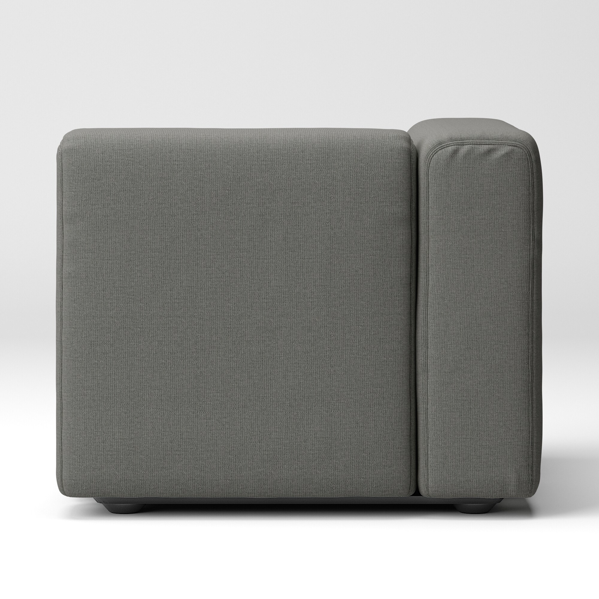 【カバー】綿麻バスケット織ユニットソファアーム付・小用カバー