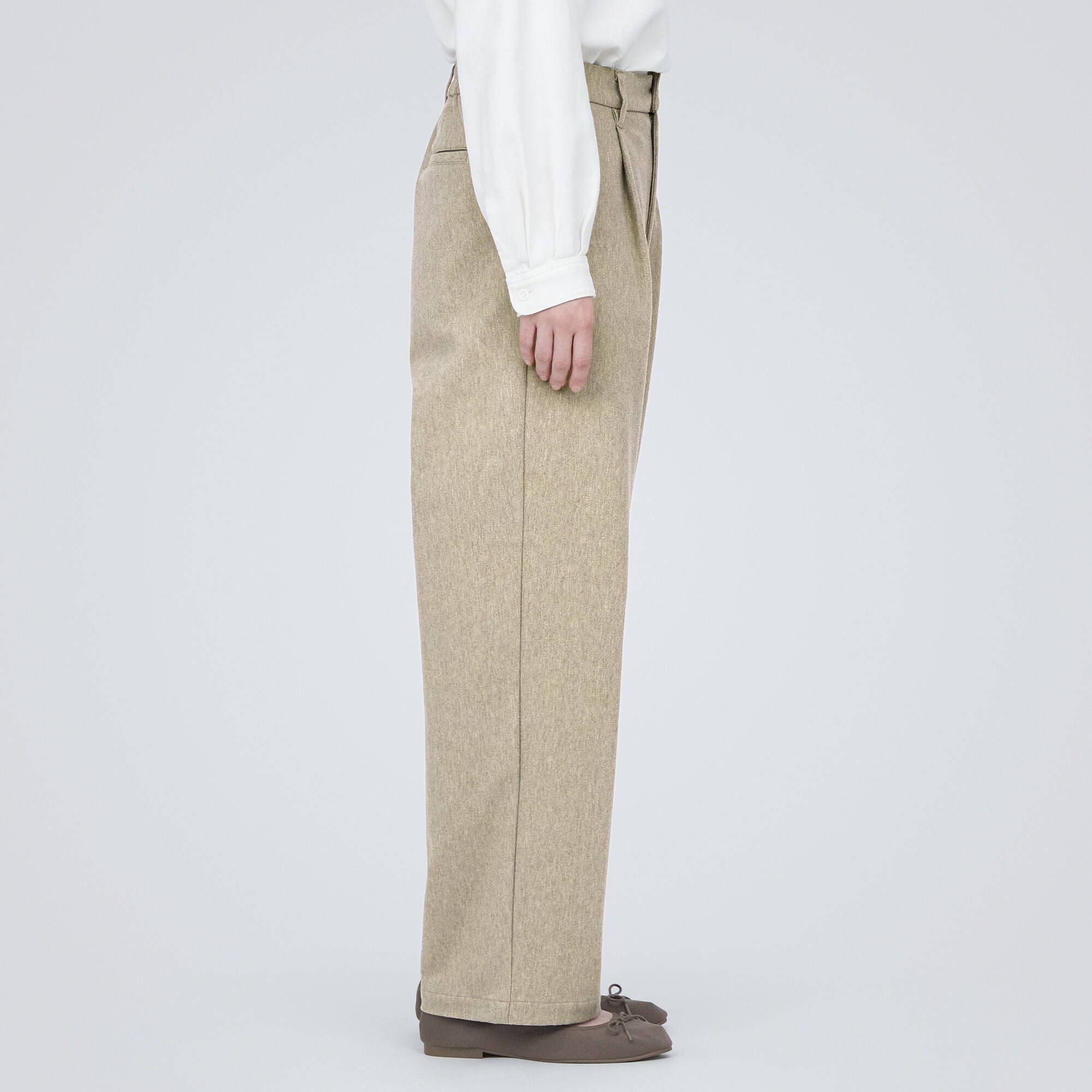 ストレッチ起毛タックパンツ