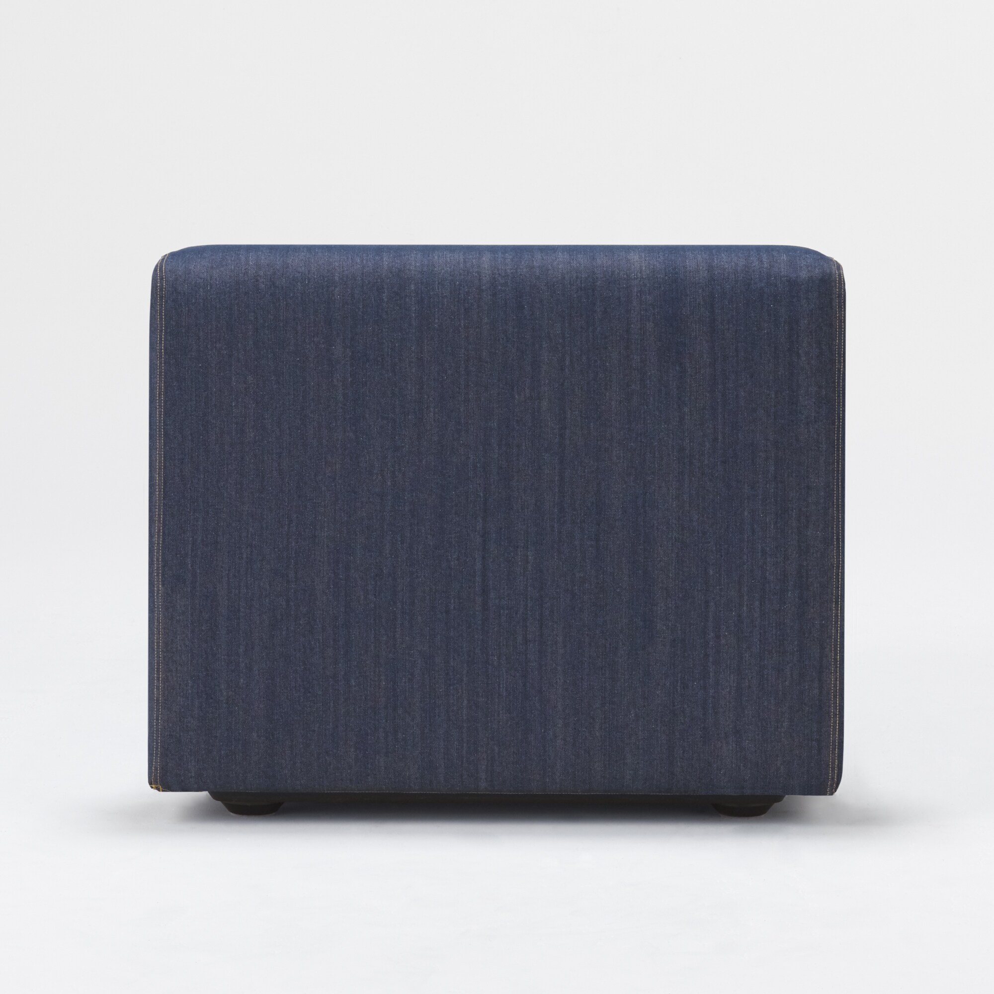 【カバー】綿デニムユニットソファアームレス・大・幅７７ｃｍ用カバー／ブルー