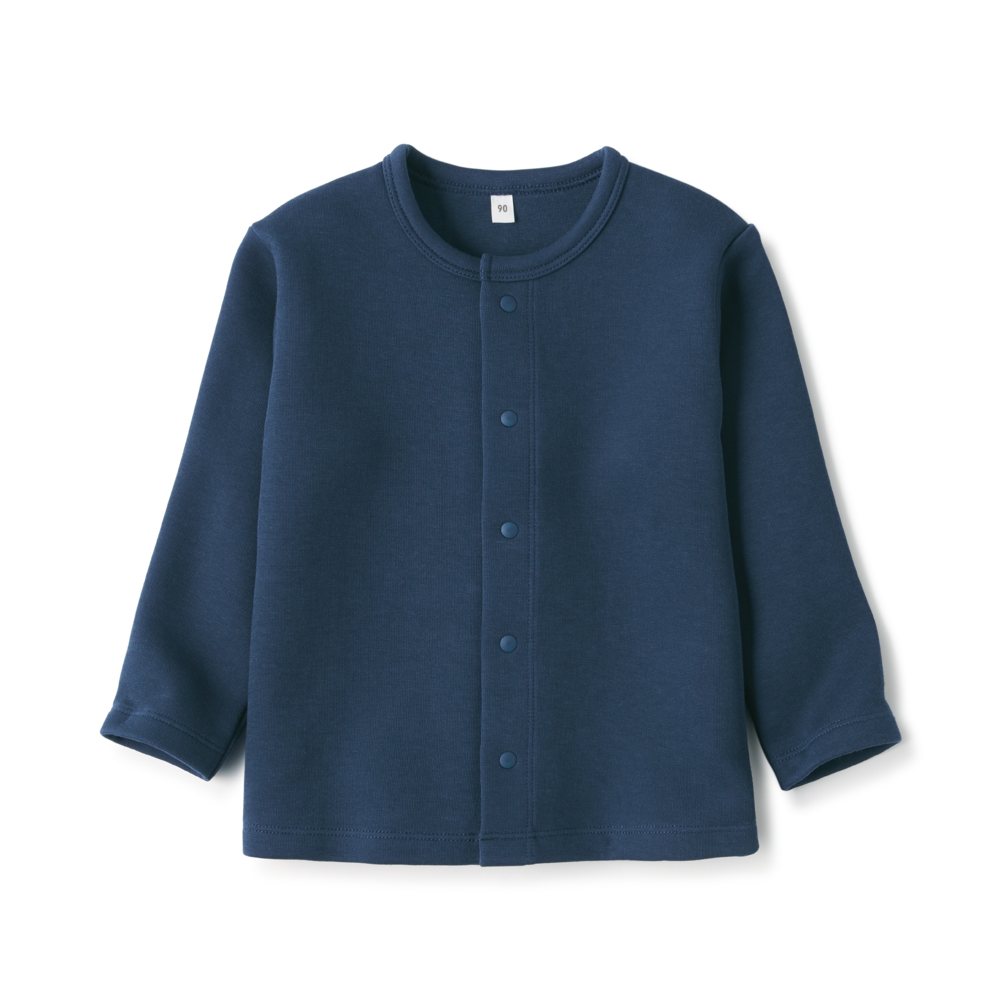 ベビー　二重編みスウェットスナップカーディガン