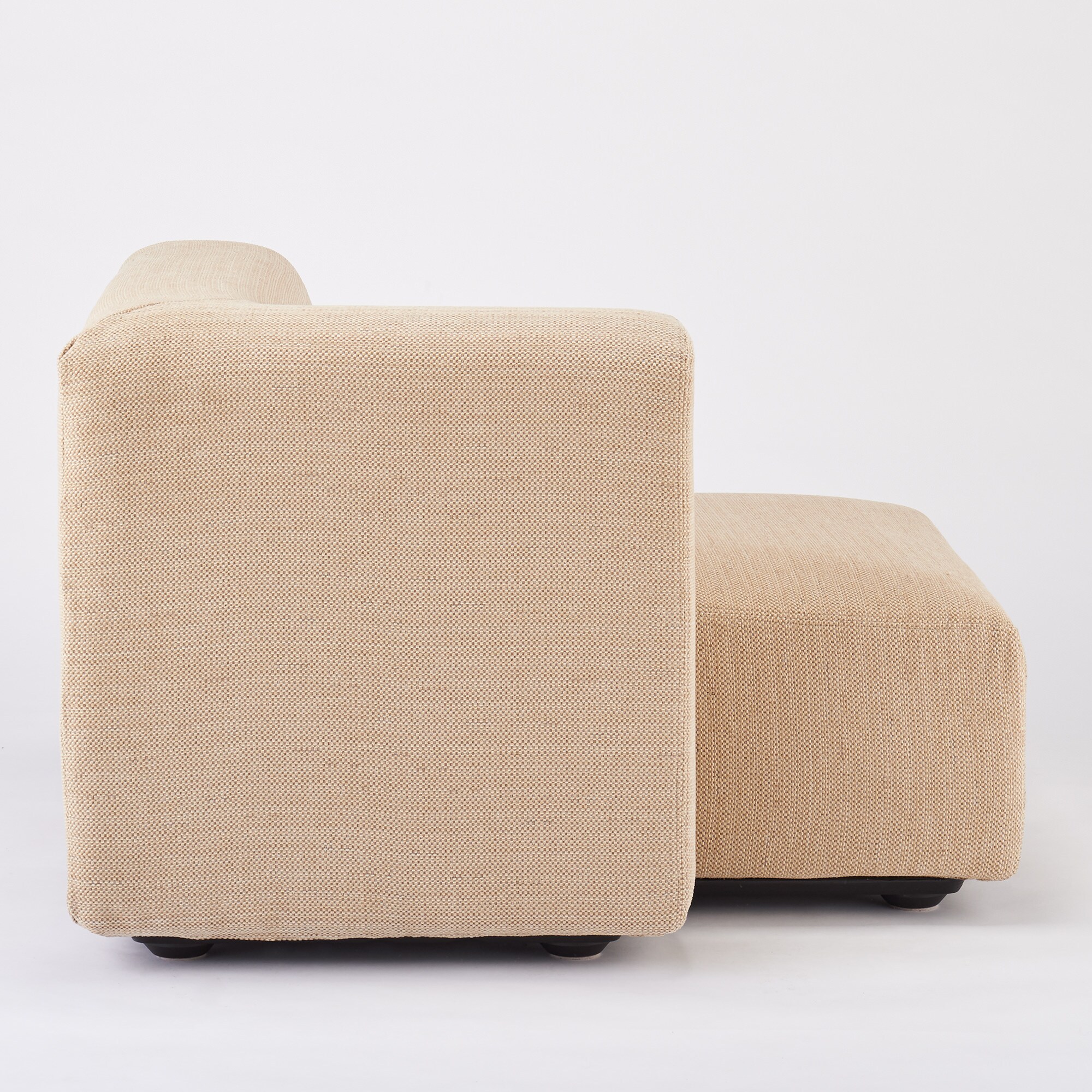 【カバー】綿ポリエステル変り織ユニットソファ・ハーフアーム・大（右）用カバー／ベージュ