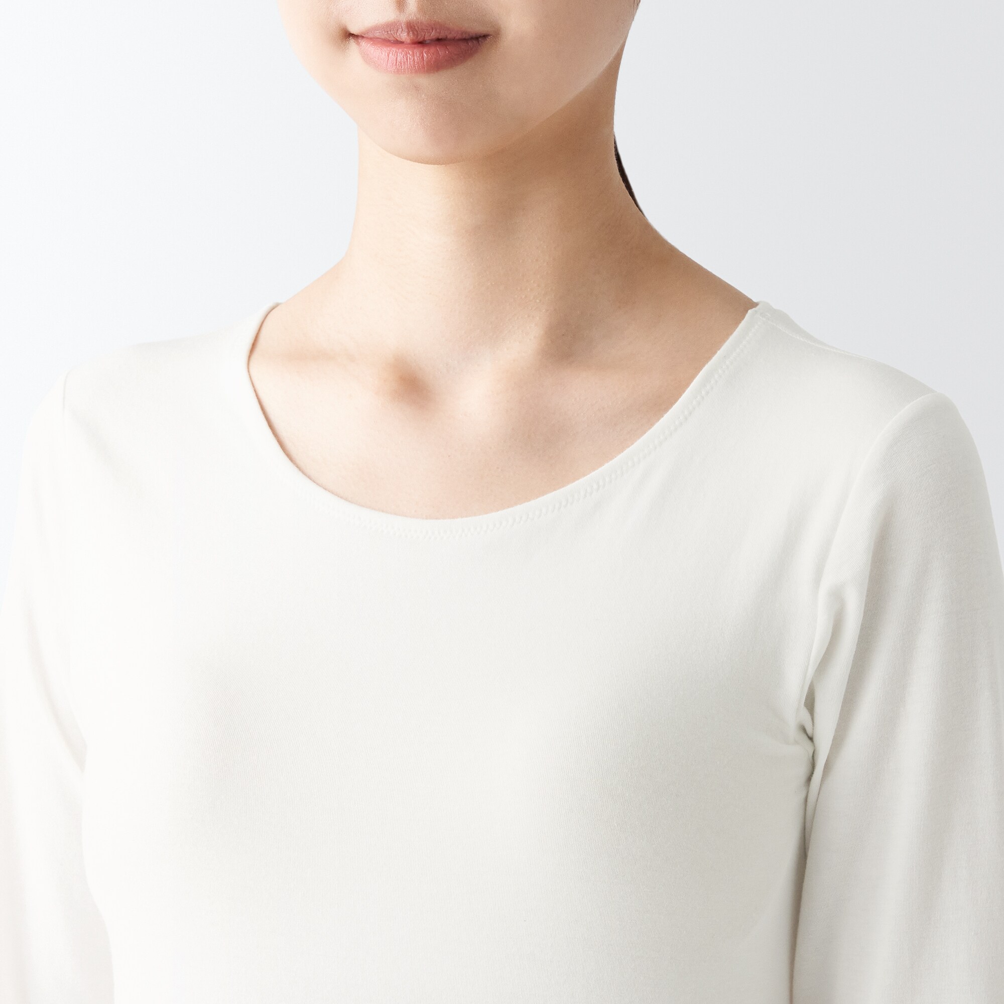 あったか綿　ブラ長袖Ｔシャツ