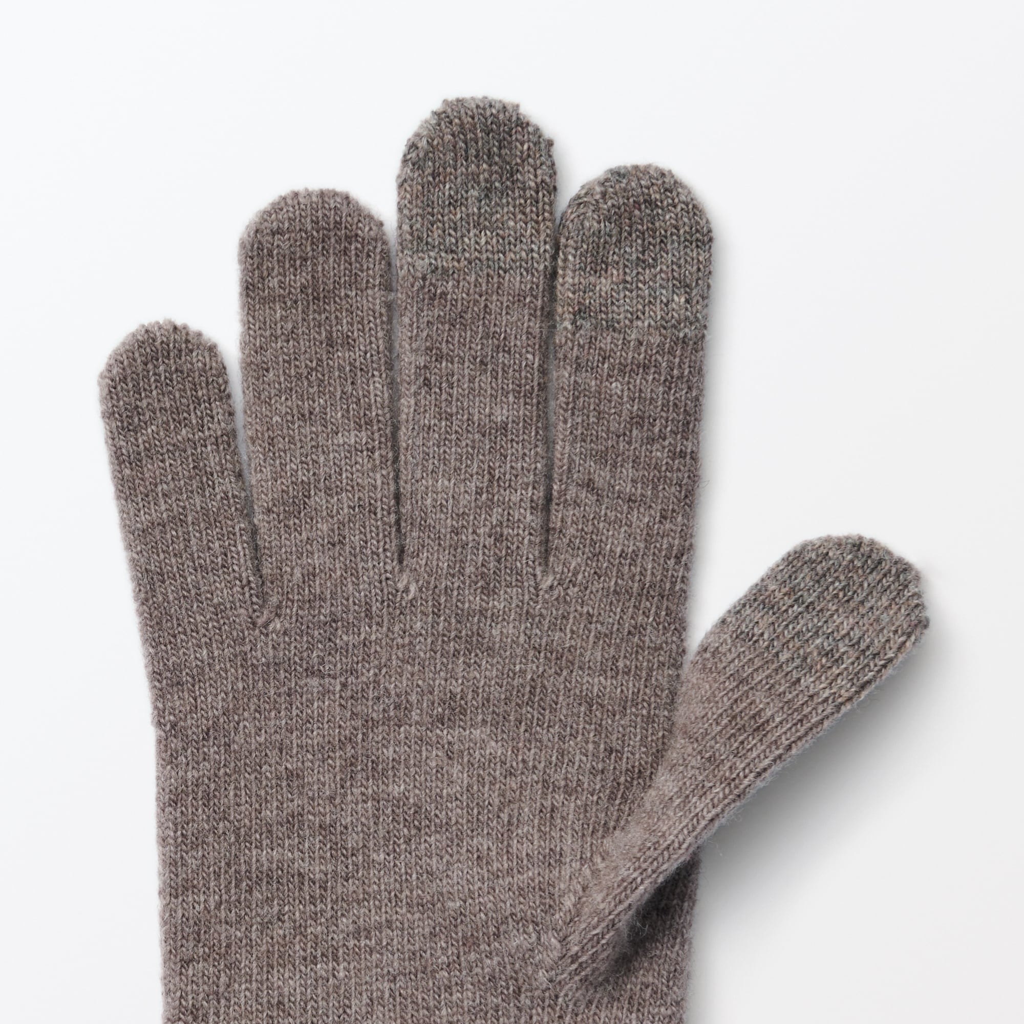 ウール混　裏起毛　　タッチパネル手袋　