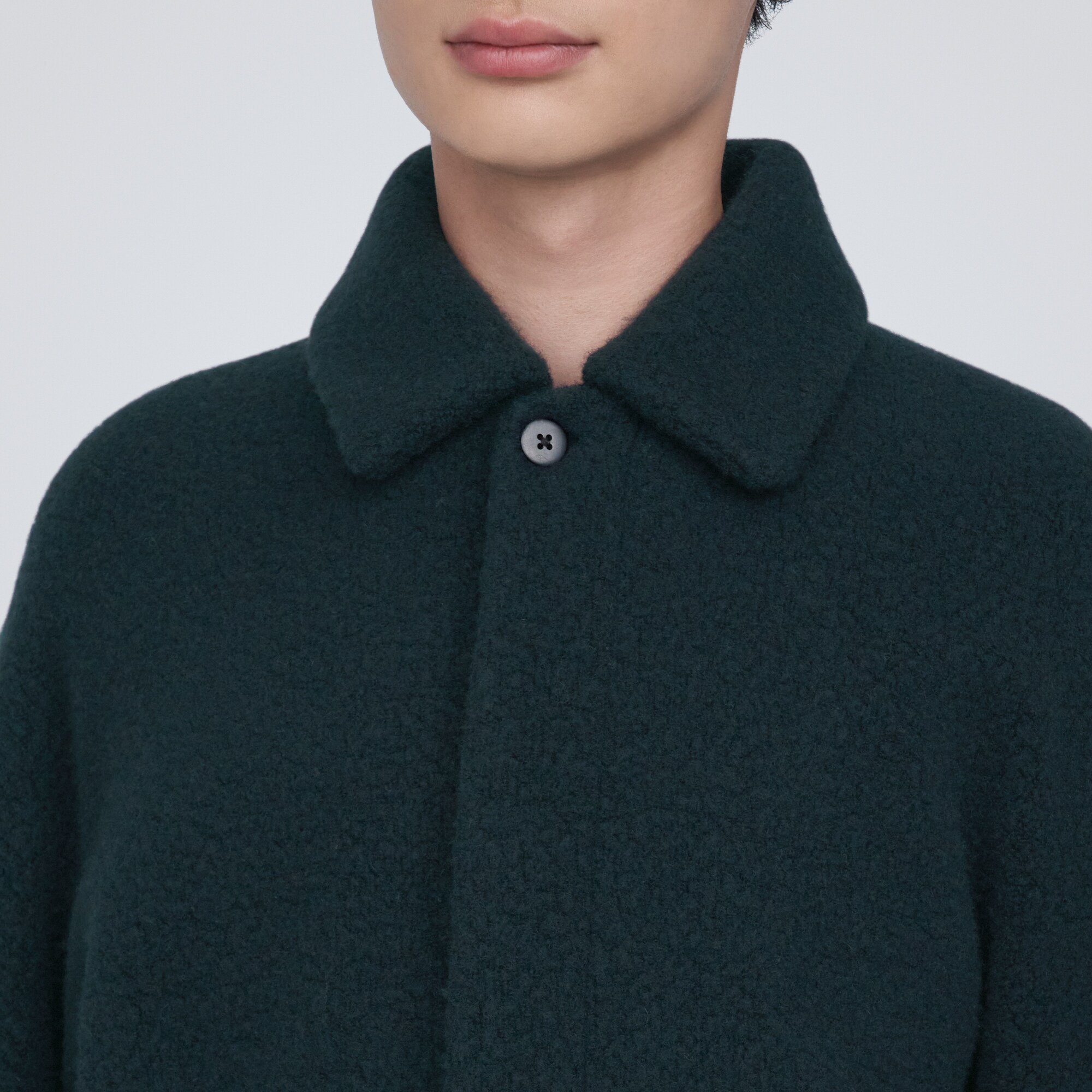 再生ウール混ボアコート（紳士）