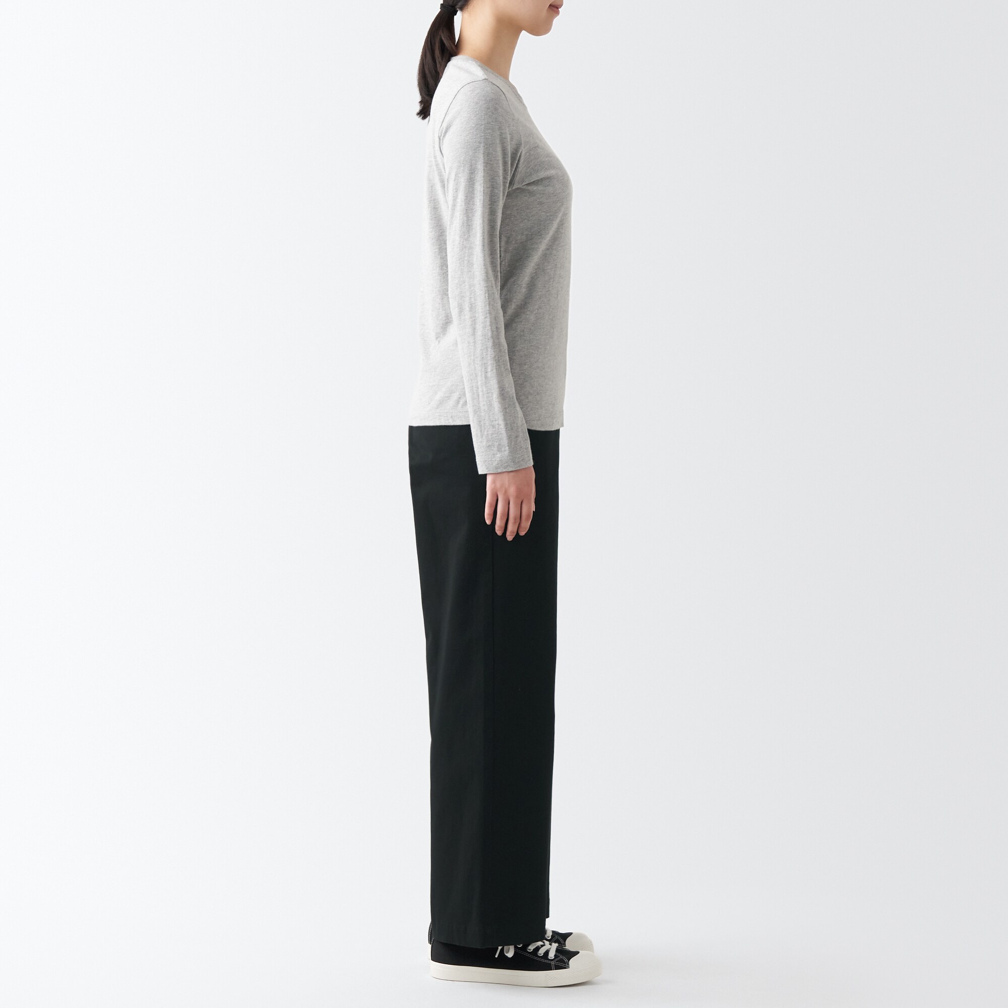 縦横ストレッチチノワイドパンツ（股下７３ｃｍ）新サイズ対応