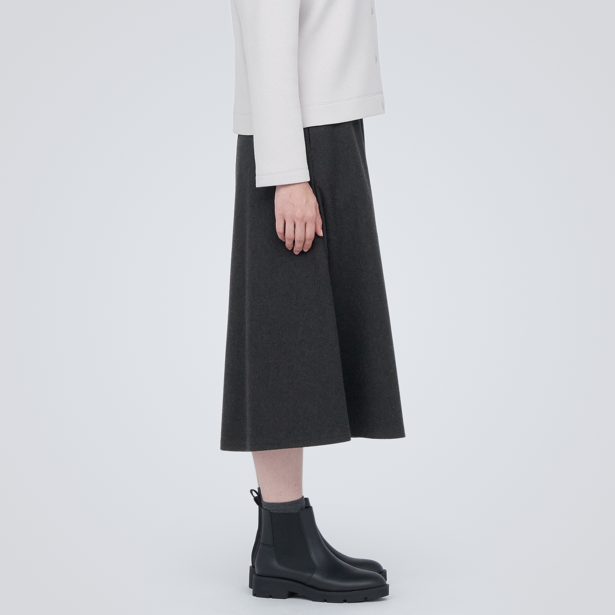 ストレッチ起毛フレアスカート