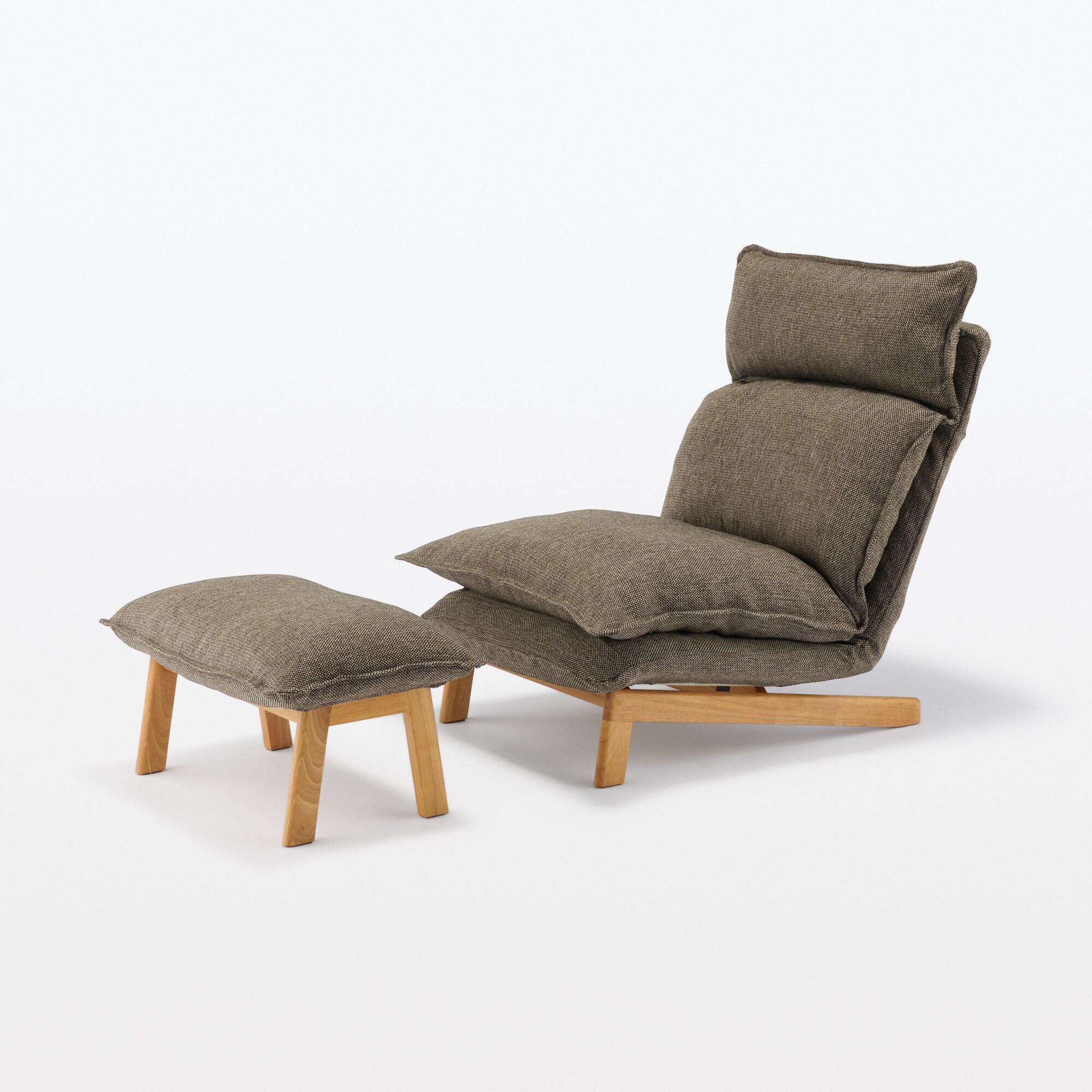 ハイバックリクライニングソファ用オットマン　ポリエステル平織