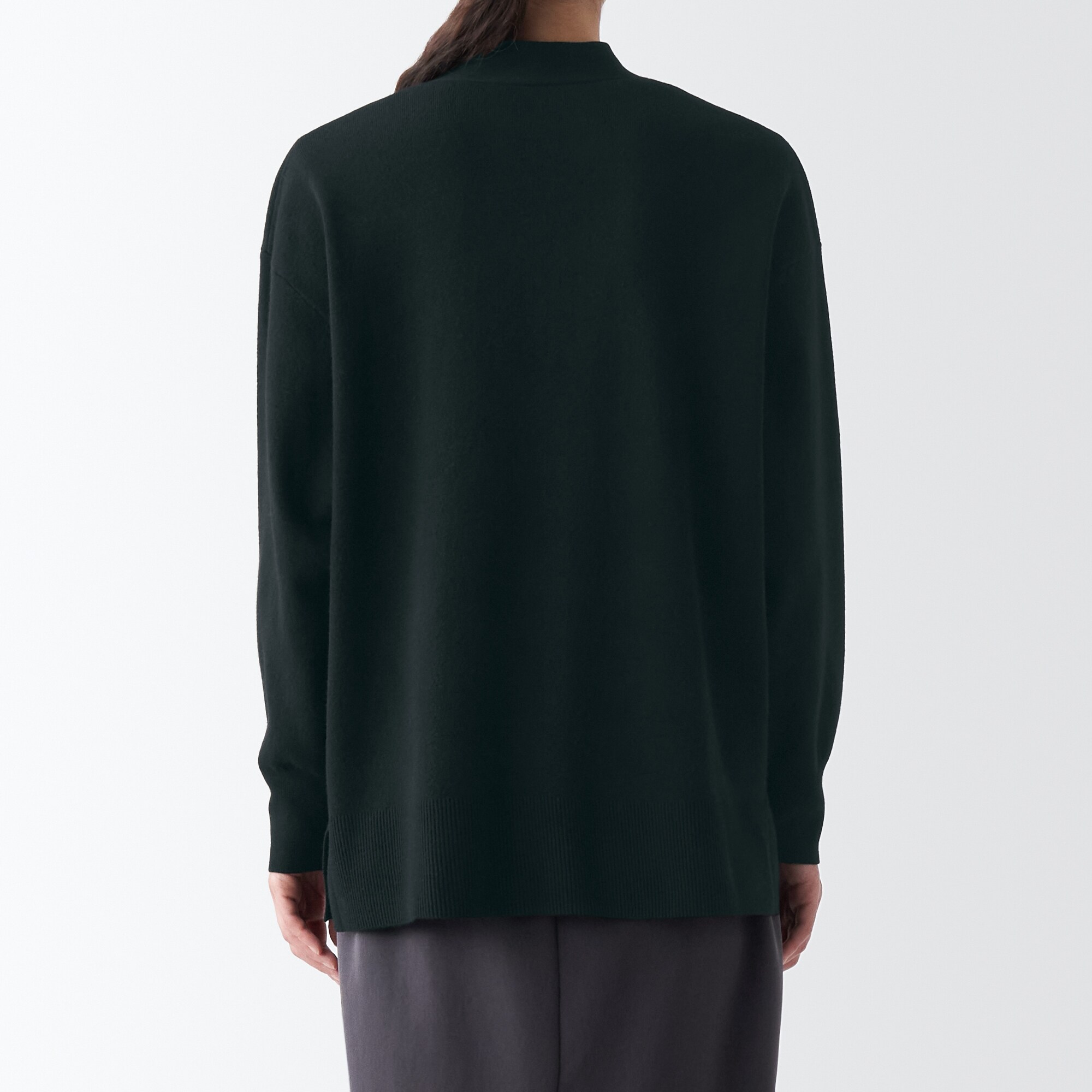 洗えるミラノリブ編みＶネックワイドカーディガン