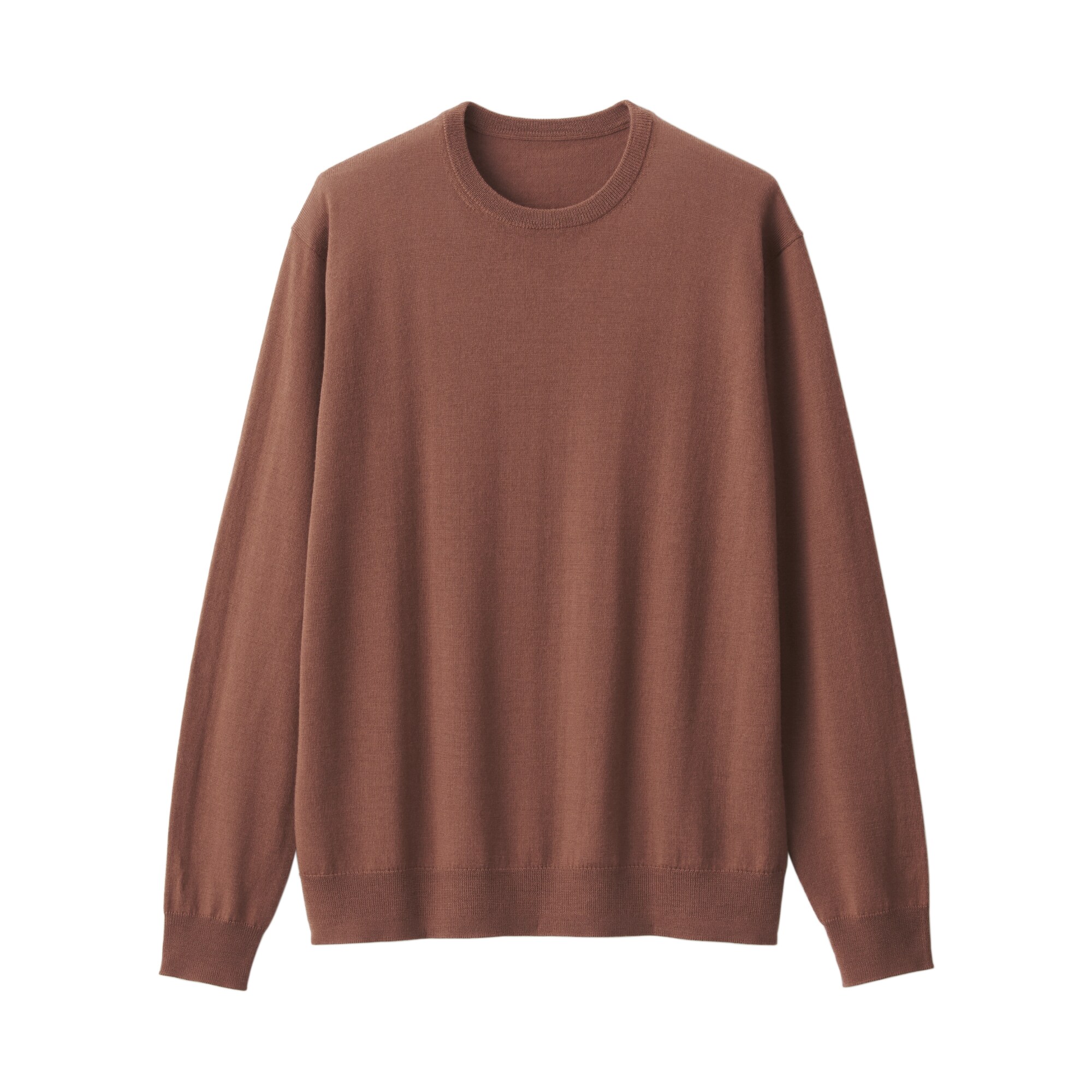 洗えるウールハイゲージクルーネックセーター