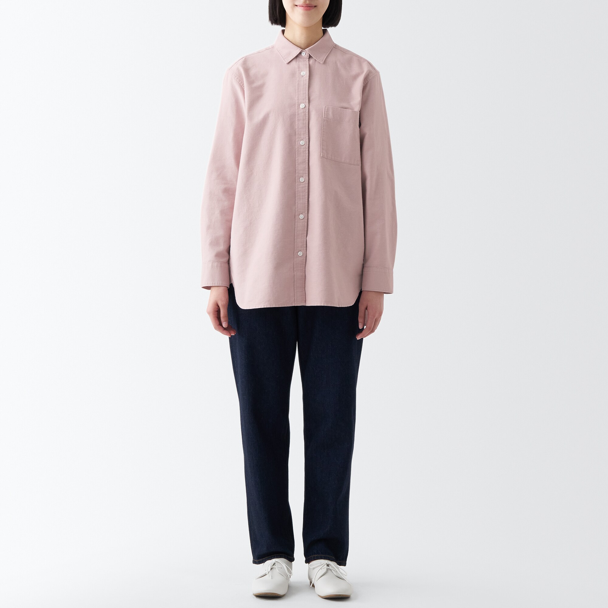 木の実から作ったカポック混オックス長袖シャツ【婦人】