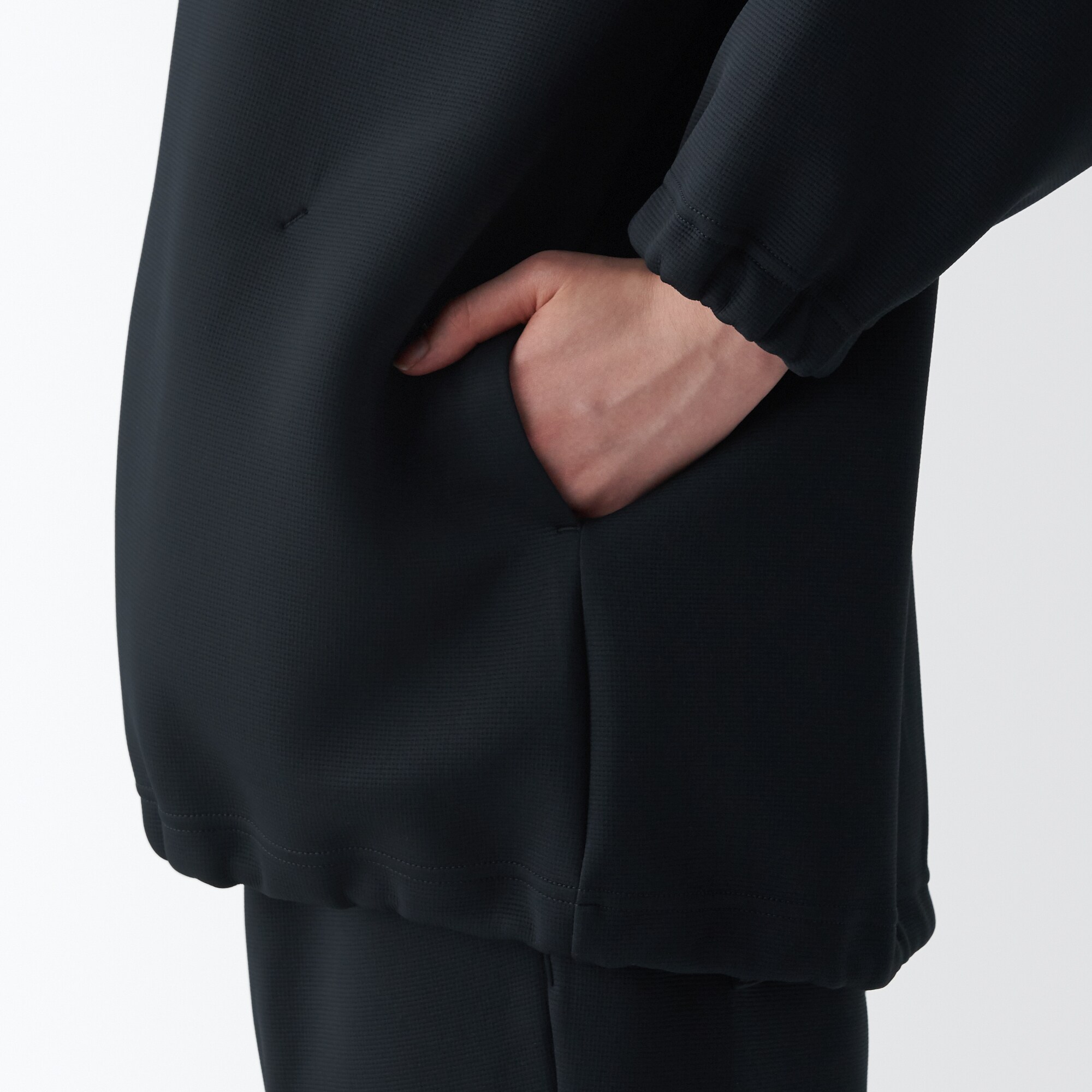 二重編みスウェットブルゾン