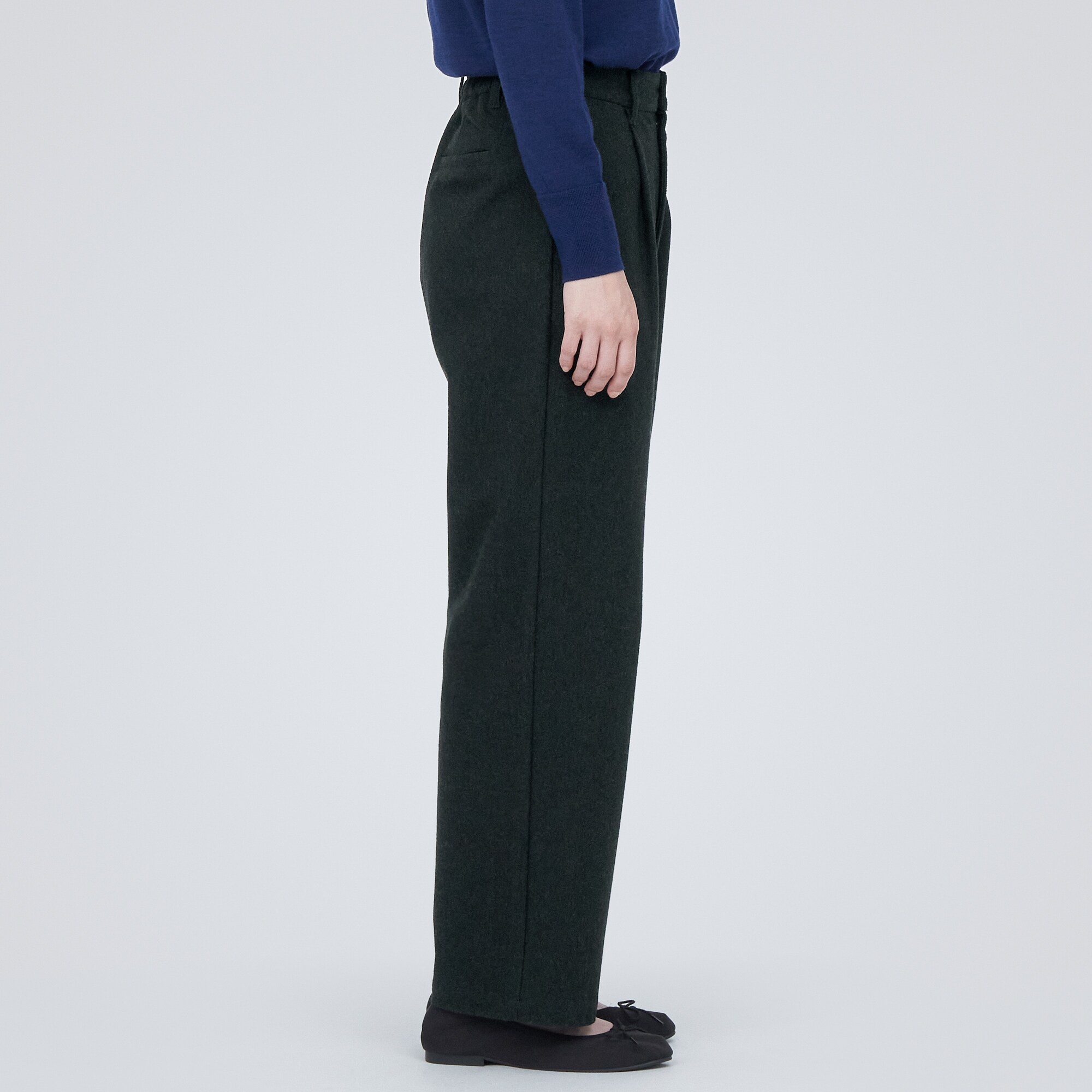 ストレッチ起毛タックパンツ