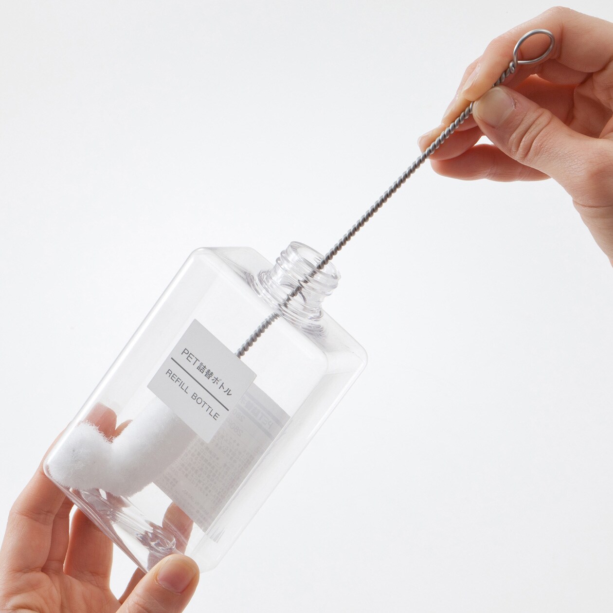 隅まで洗えるボトル用ブラシ　大