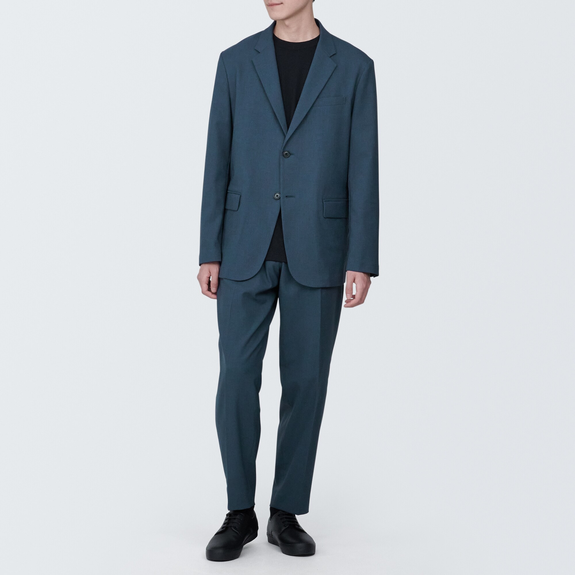 紳士　シワになりにくいストレッチワンタックパンツ