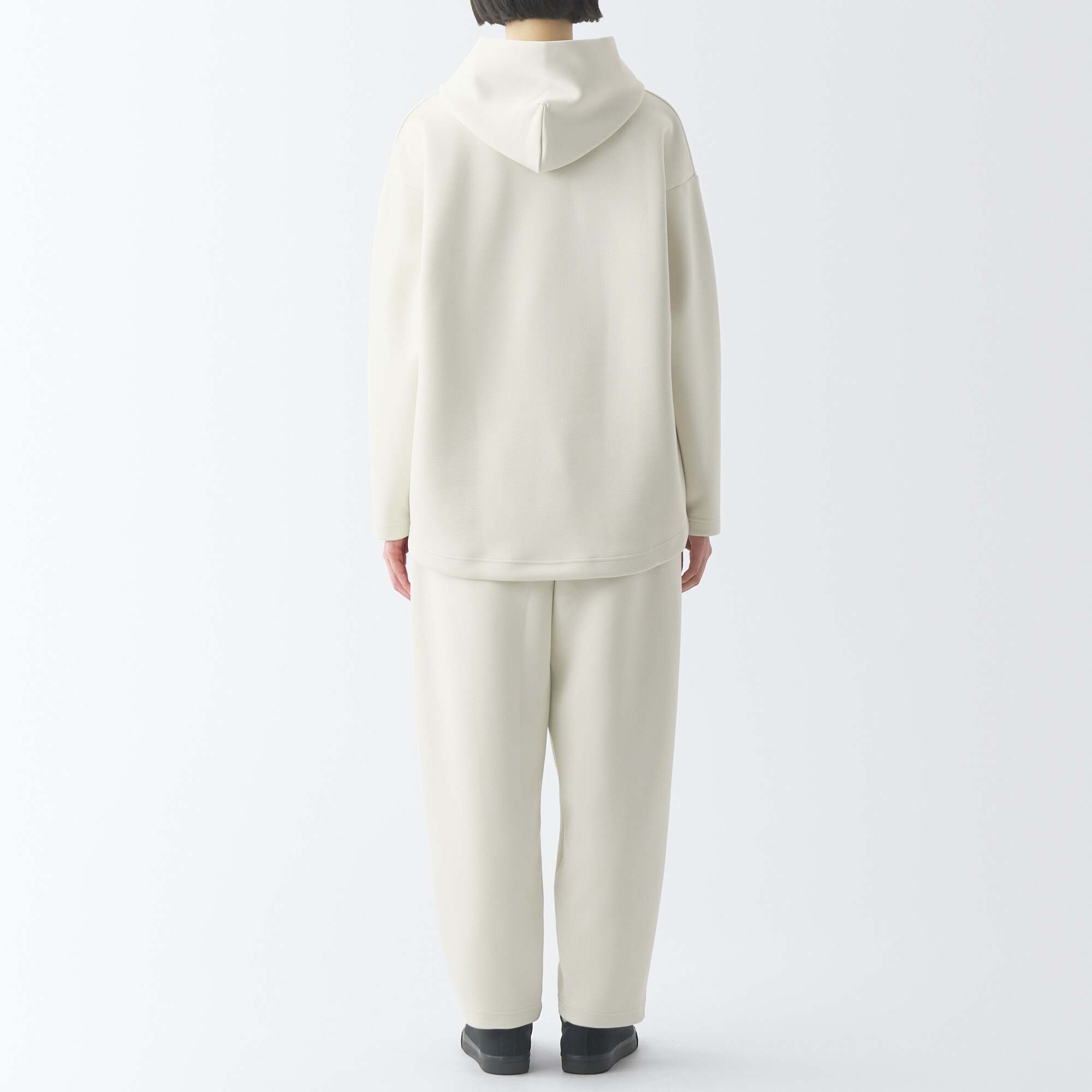 二重編みスウェットプルパーカー