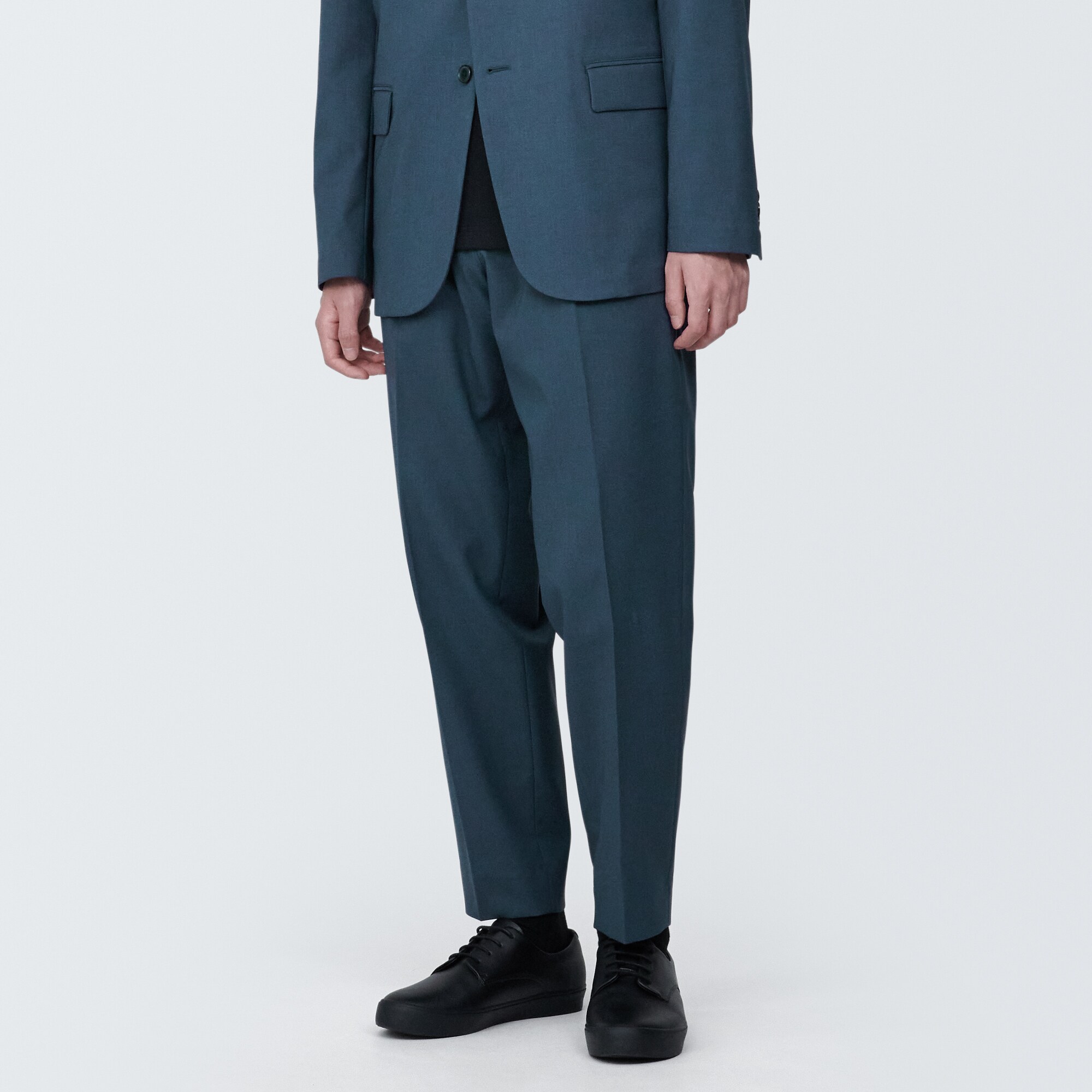 紳士　シワになりにくいストレッチワンタックパンツ