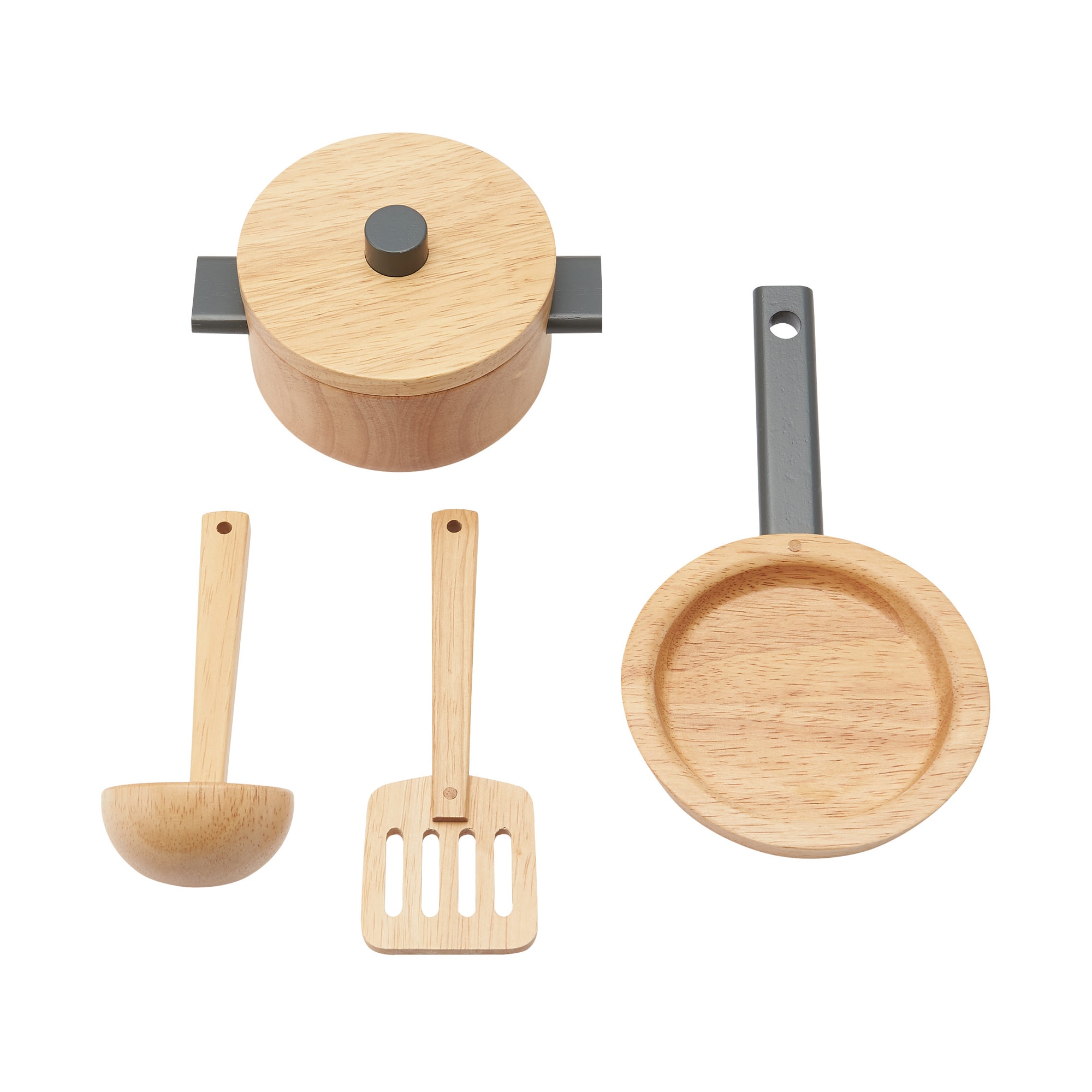 木のおままごと　フライパン・おなべセット　対象年齢３歳以上