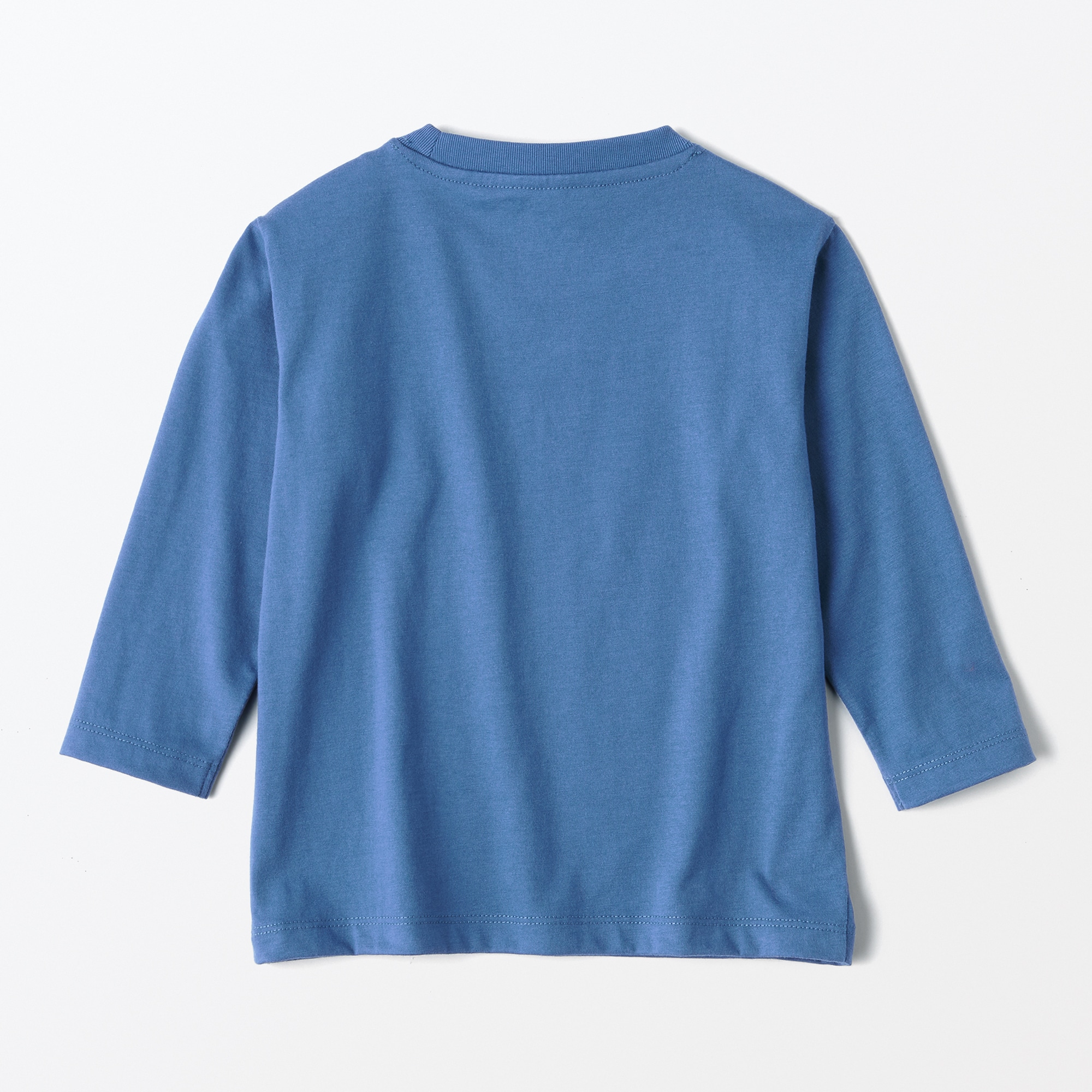 ベビー　あたまするっと　クルーネック長袖Ｔシャツ　無地