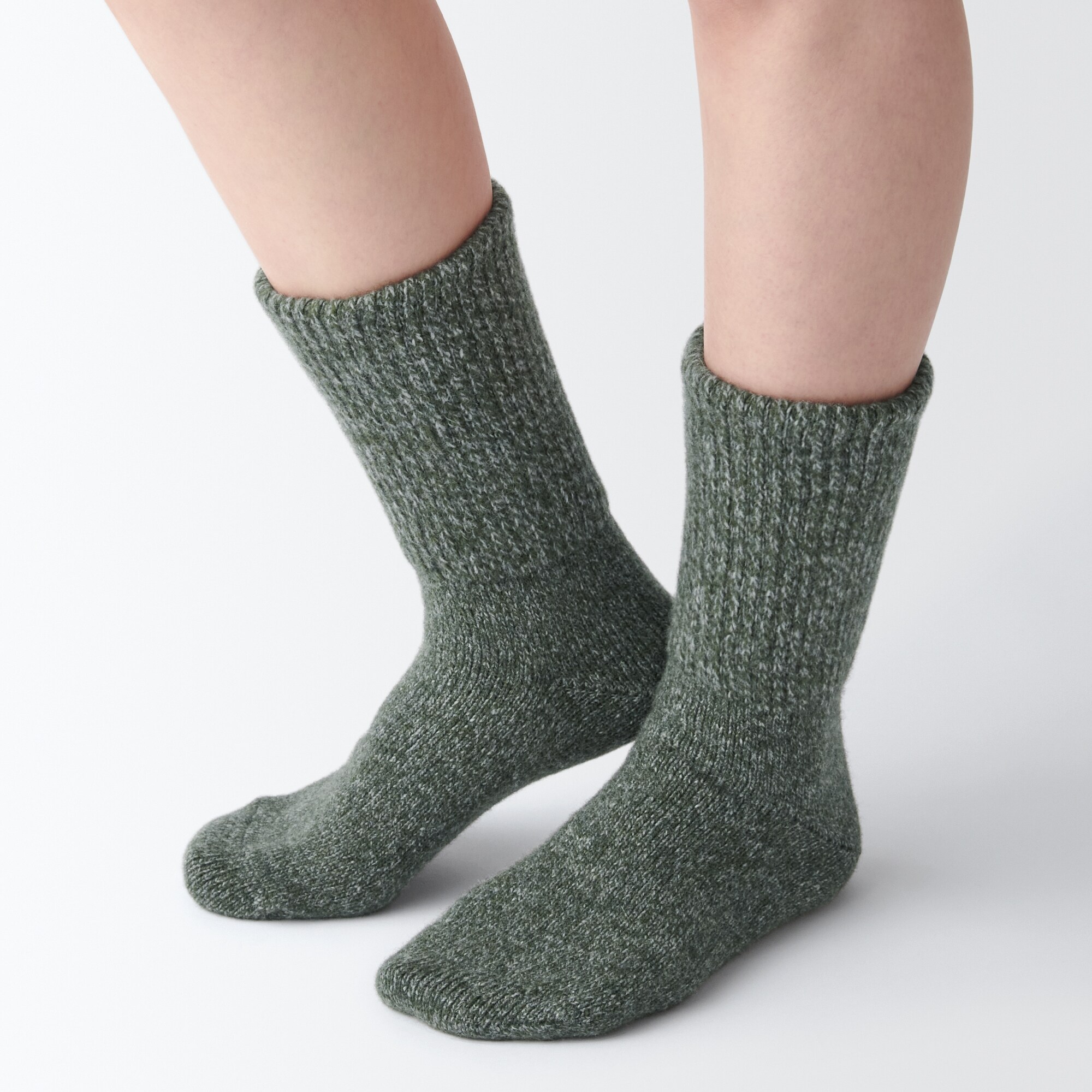 足なり直角　ウール混　重ねても履ける靴下（数量限定）