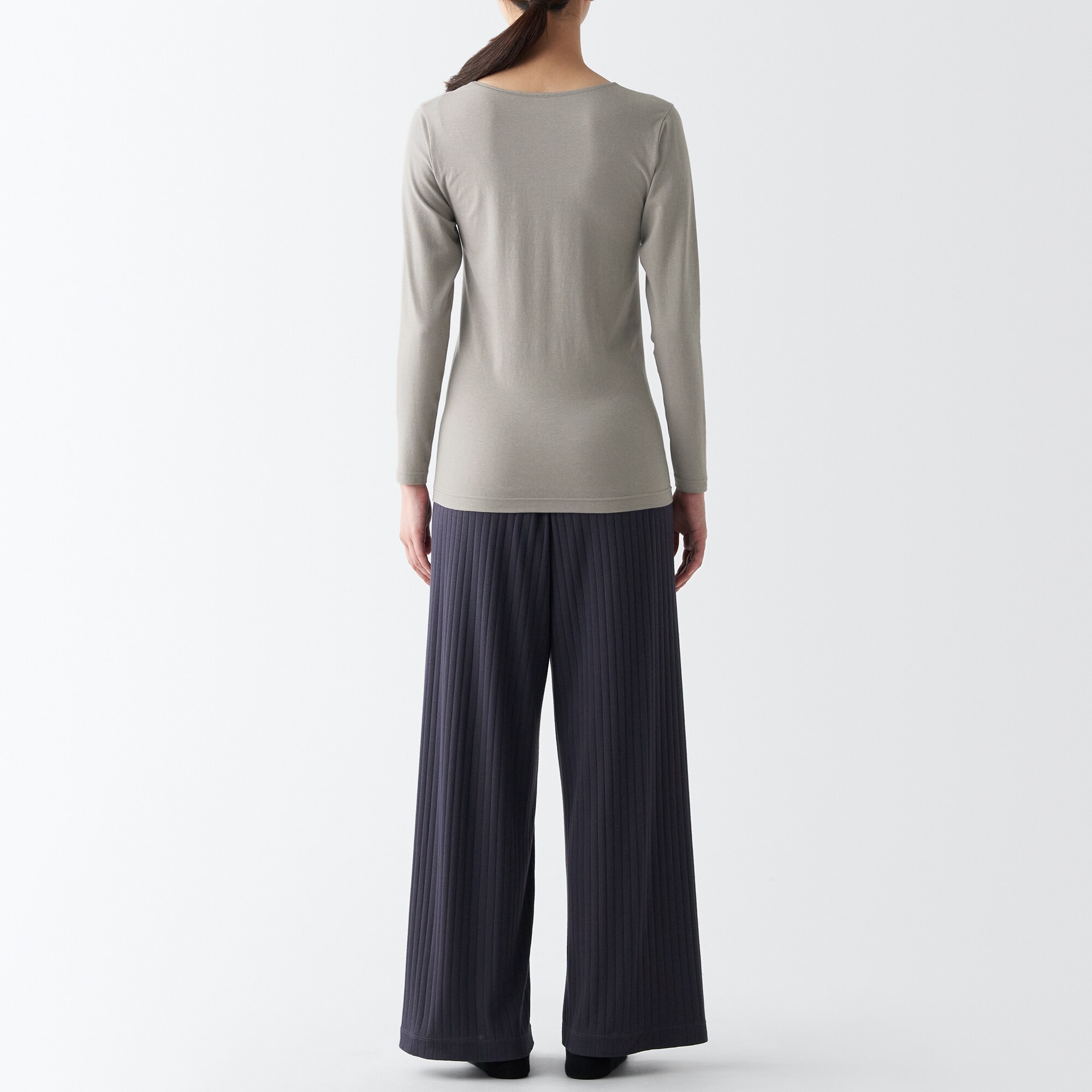 あったか綿　クルーネック長袖Ｔシャツ