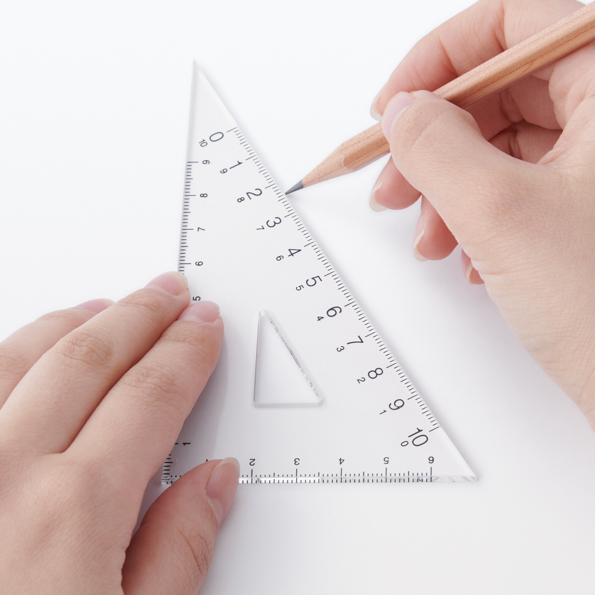 アクリル三角定規　３０度６０度