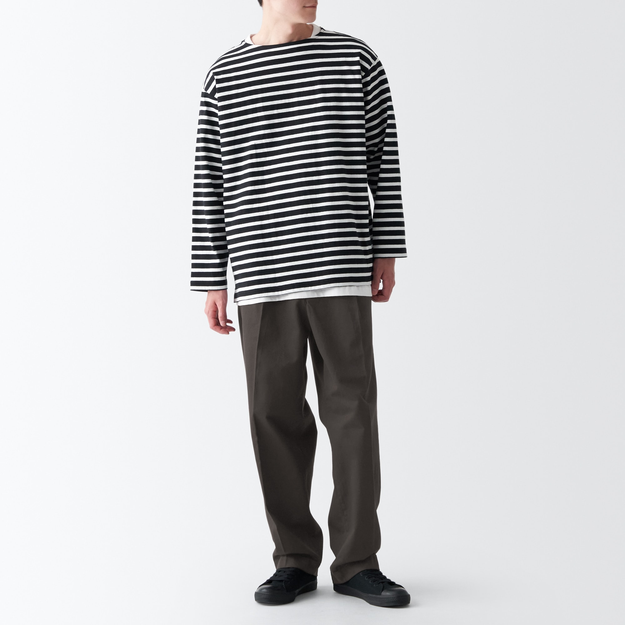 【ワイド】チノタックワイドパンツ