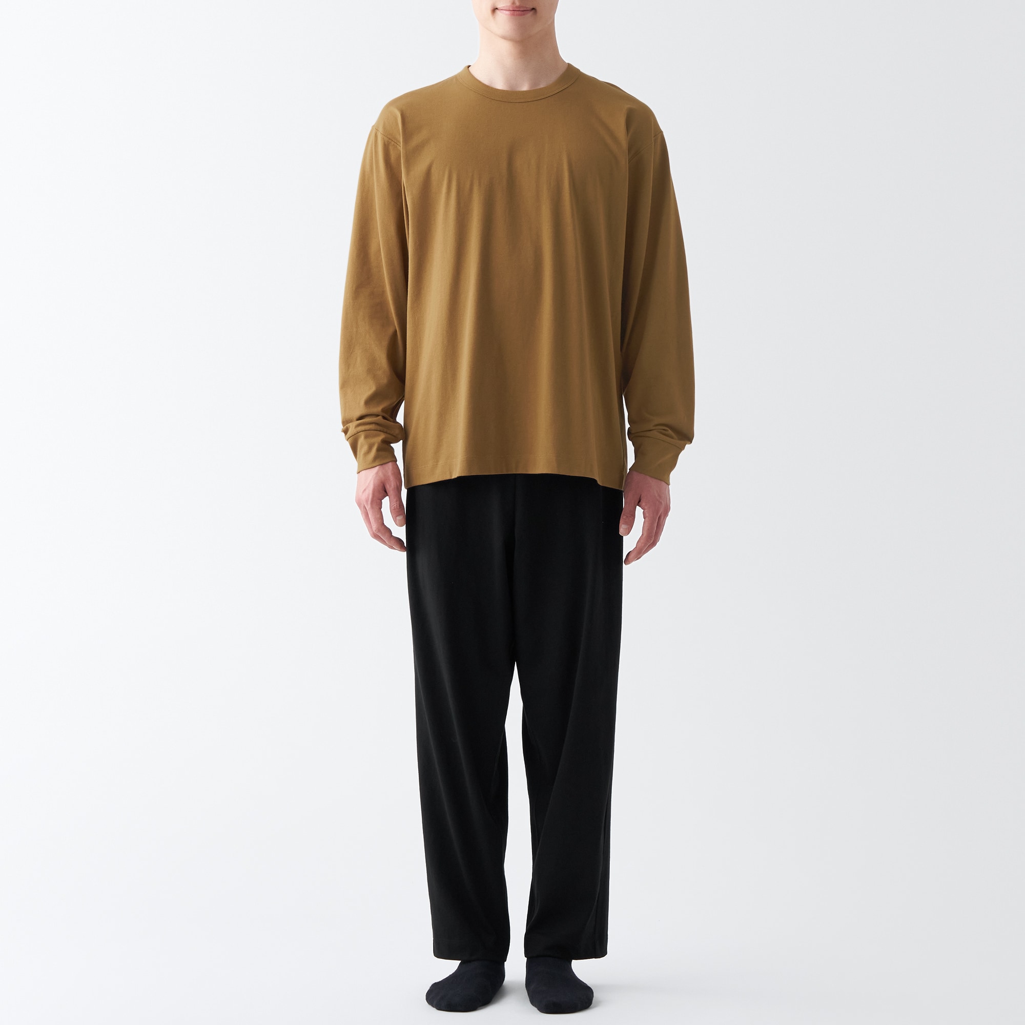 綿混薄手　長袖ルームウエアセット