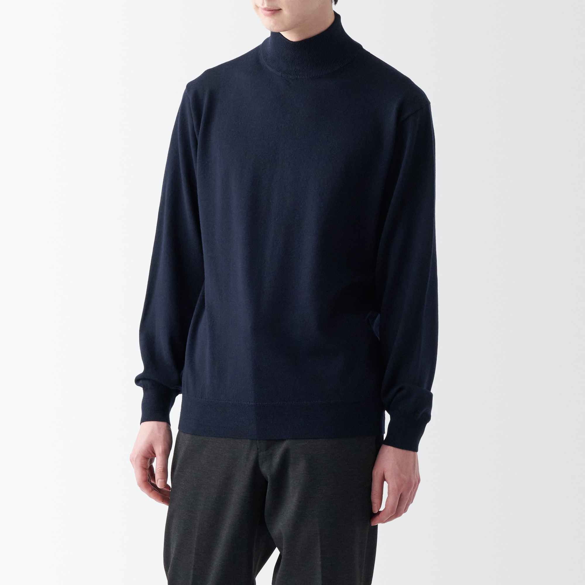 洗えるウールハイゲージハイネックセーター