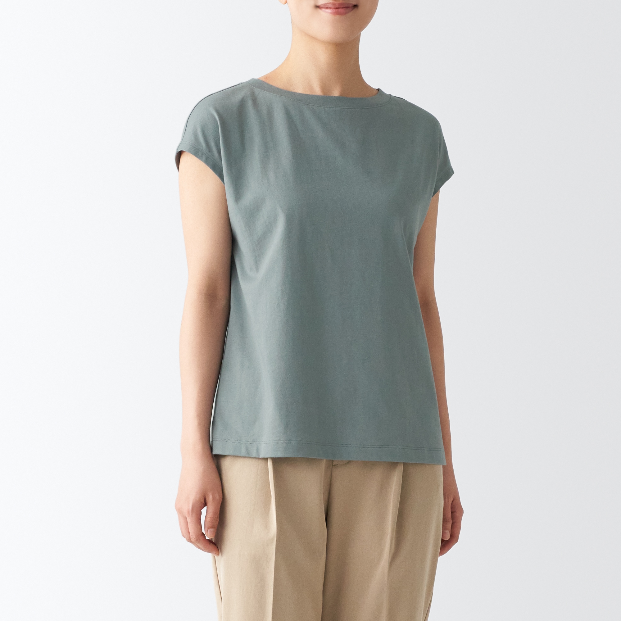 天竺編みフレンチスリーブＴシャツ