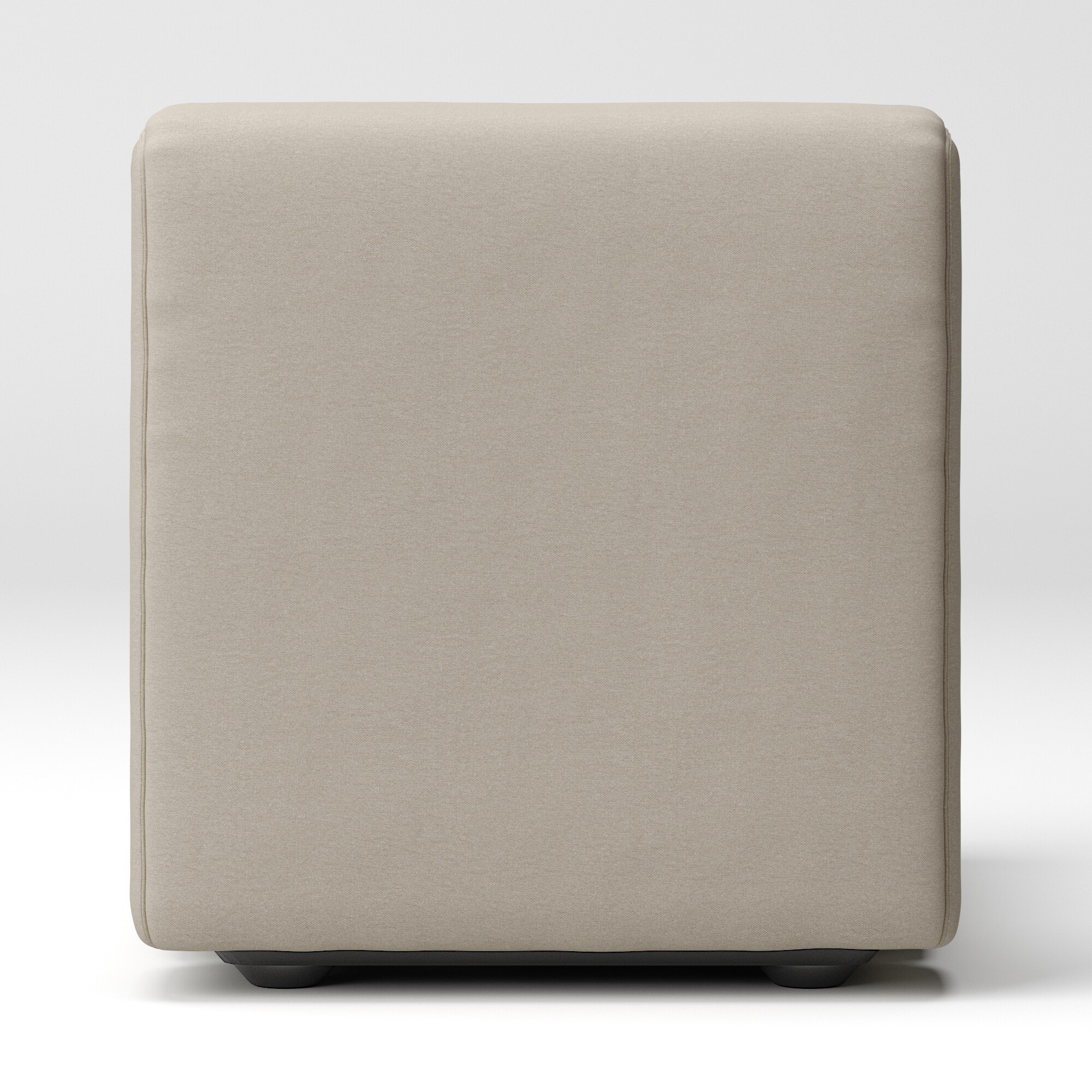 【カバー】洗いざらしの綿帆布ユニットソファアームレス・小用カバー／生成