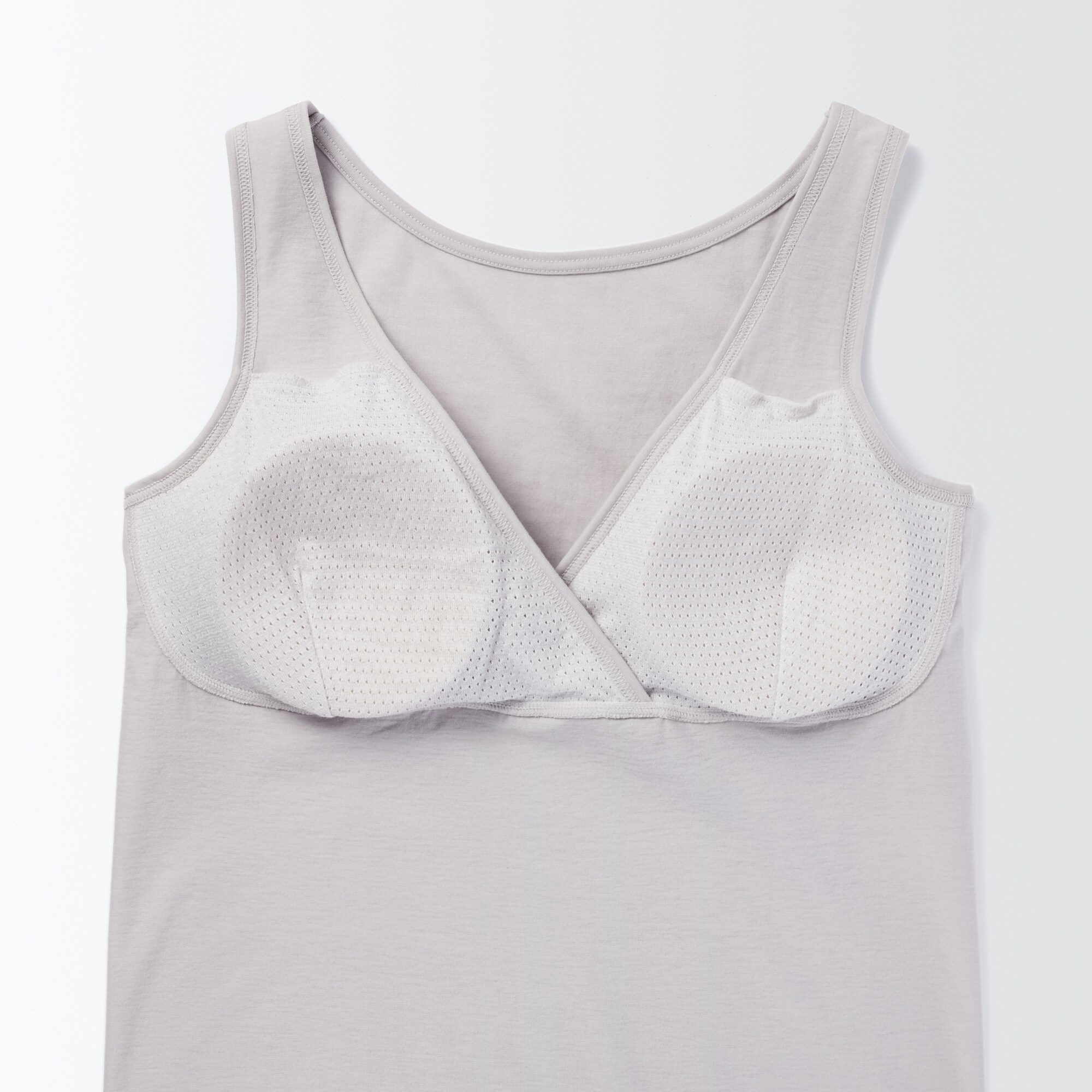 シルク混　授乳に便利なカップ入りタンクトップ（マタニティ）