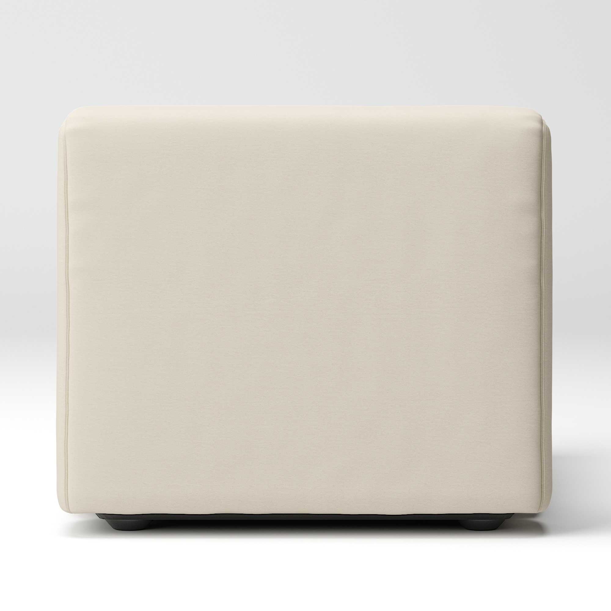 【カバー】洗いざらしの綿帆布ユニットソファアームレス・大・幅７７ｃｍ用カバー／生成