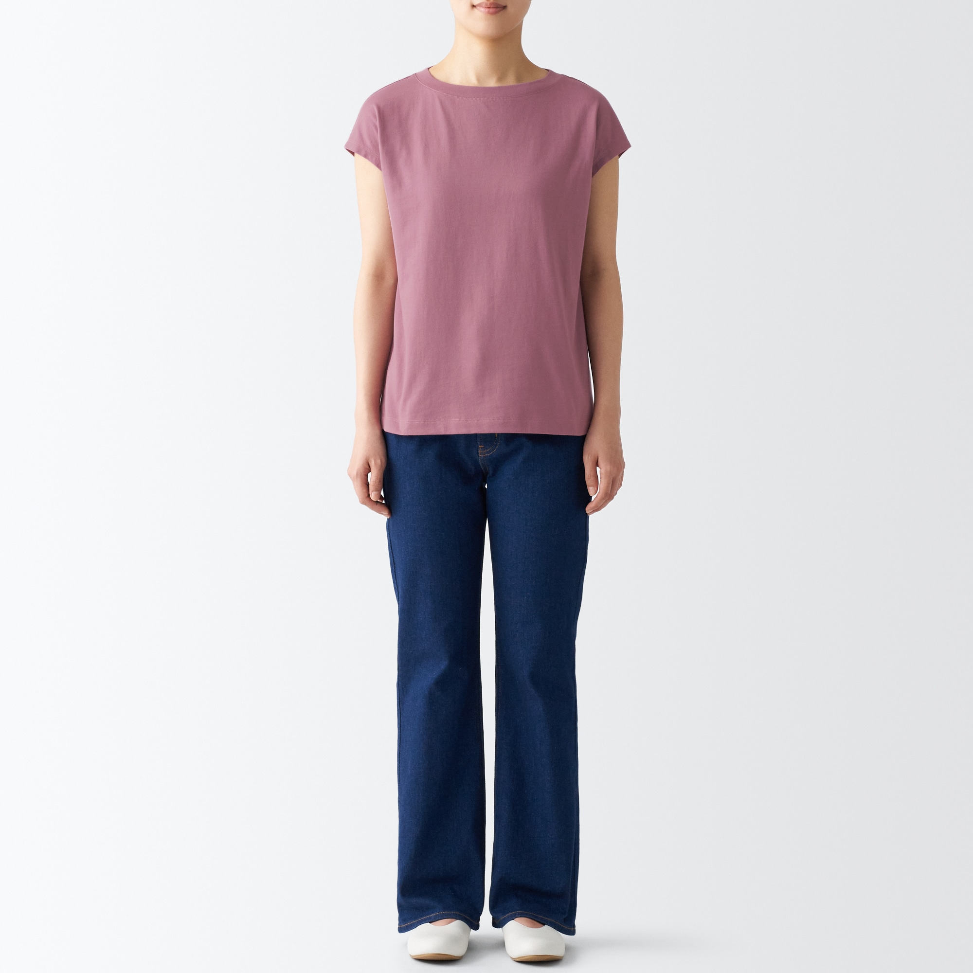 天竺編みフレンチスリーブＴシャツ