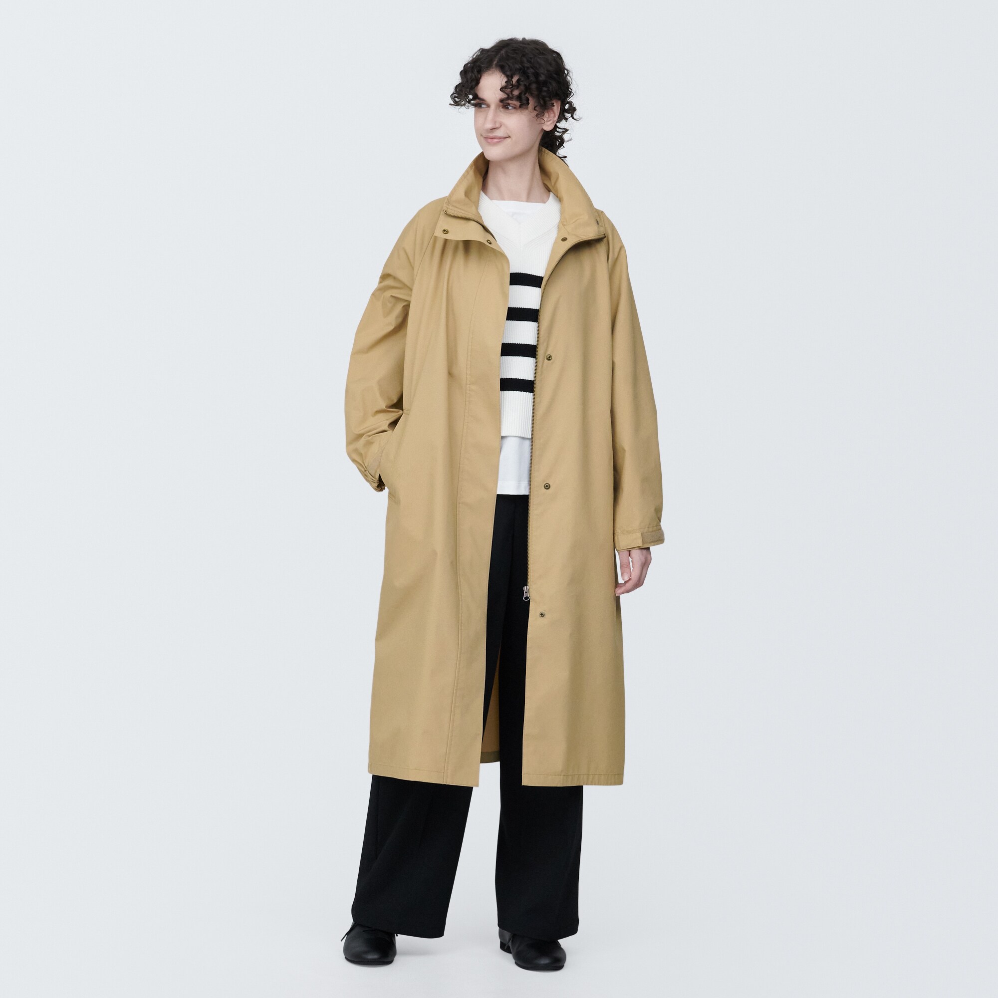 婦人　撥水スタンドカラーコート