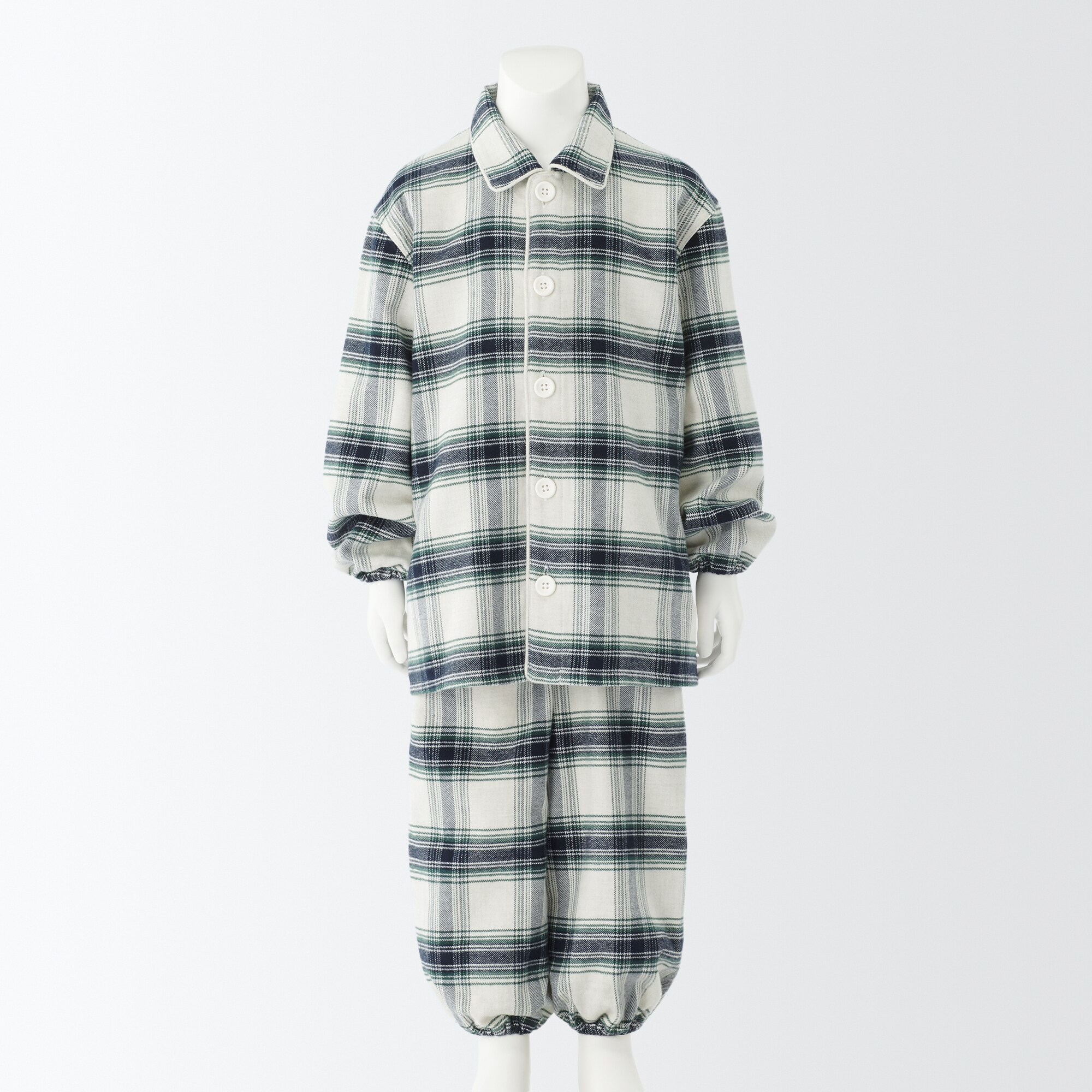 脇に縫い目のない　フランネル　パジャマ（キッズ）