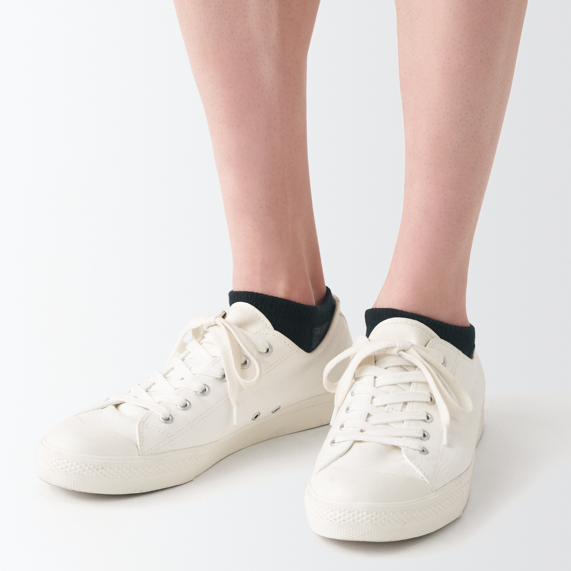 足なり直角　パイル編み　厚手スニーカーイン（配色／紳士）