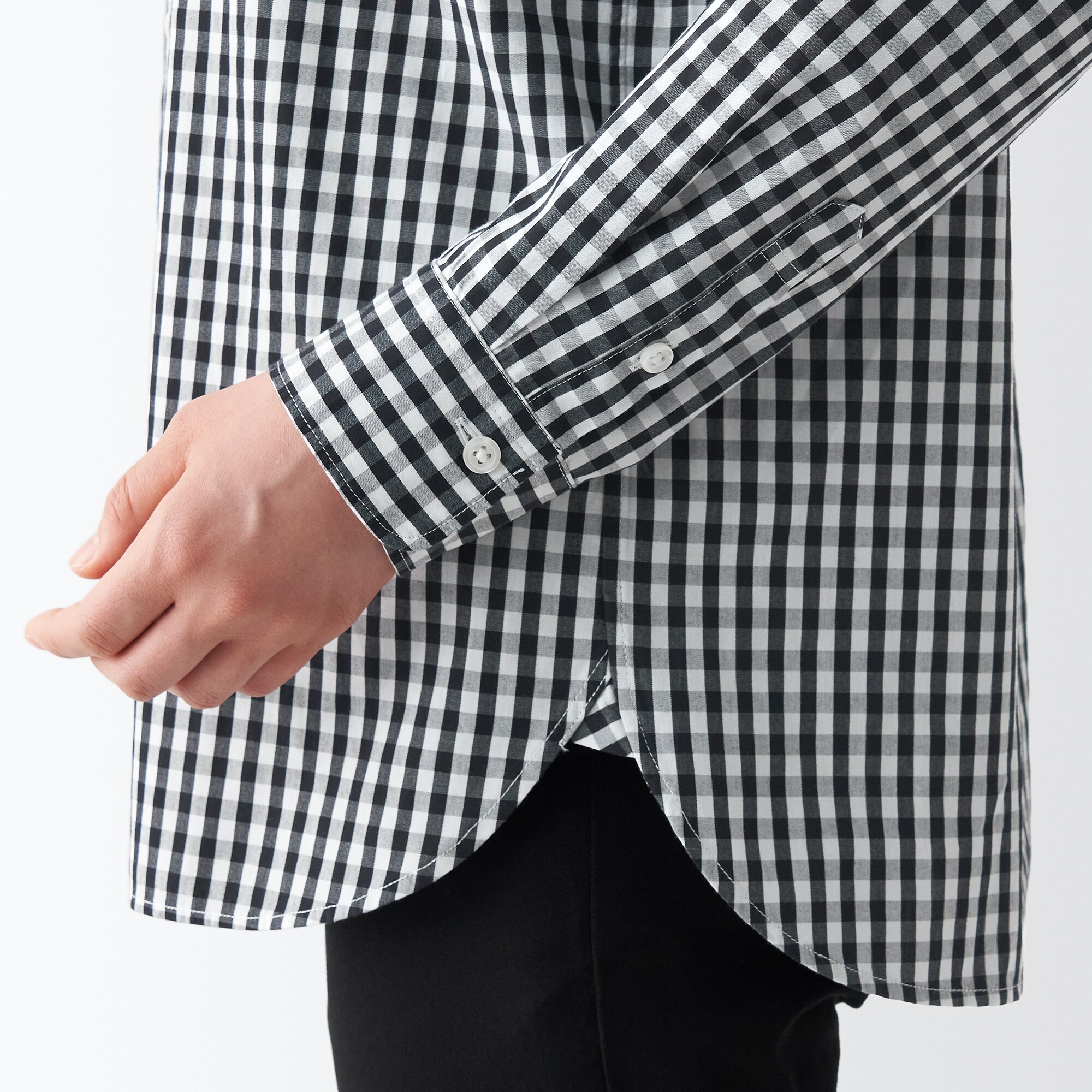 洗いざらしブロードレギュラーカラーシャツ