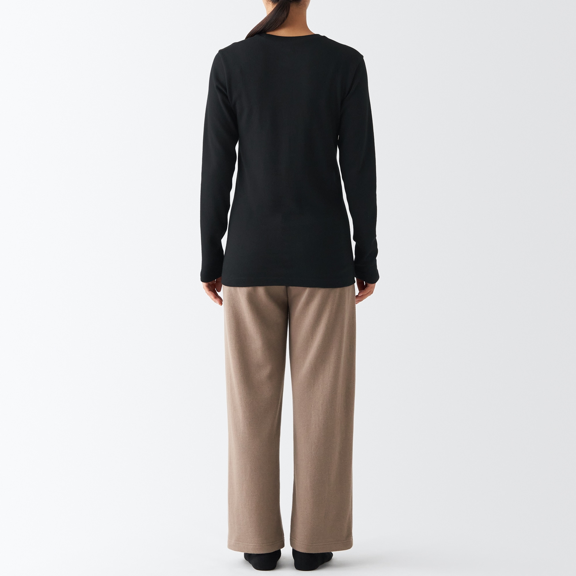 あったか綿　ウール　長袖Ｔシャツ